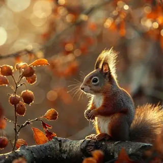 Autumn Squirrel by patrika