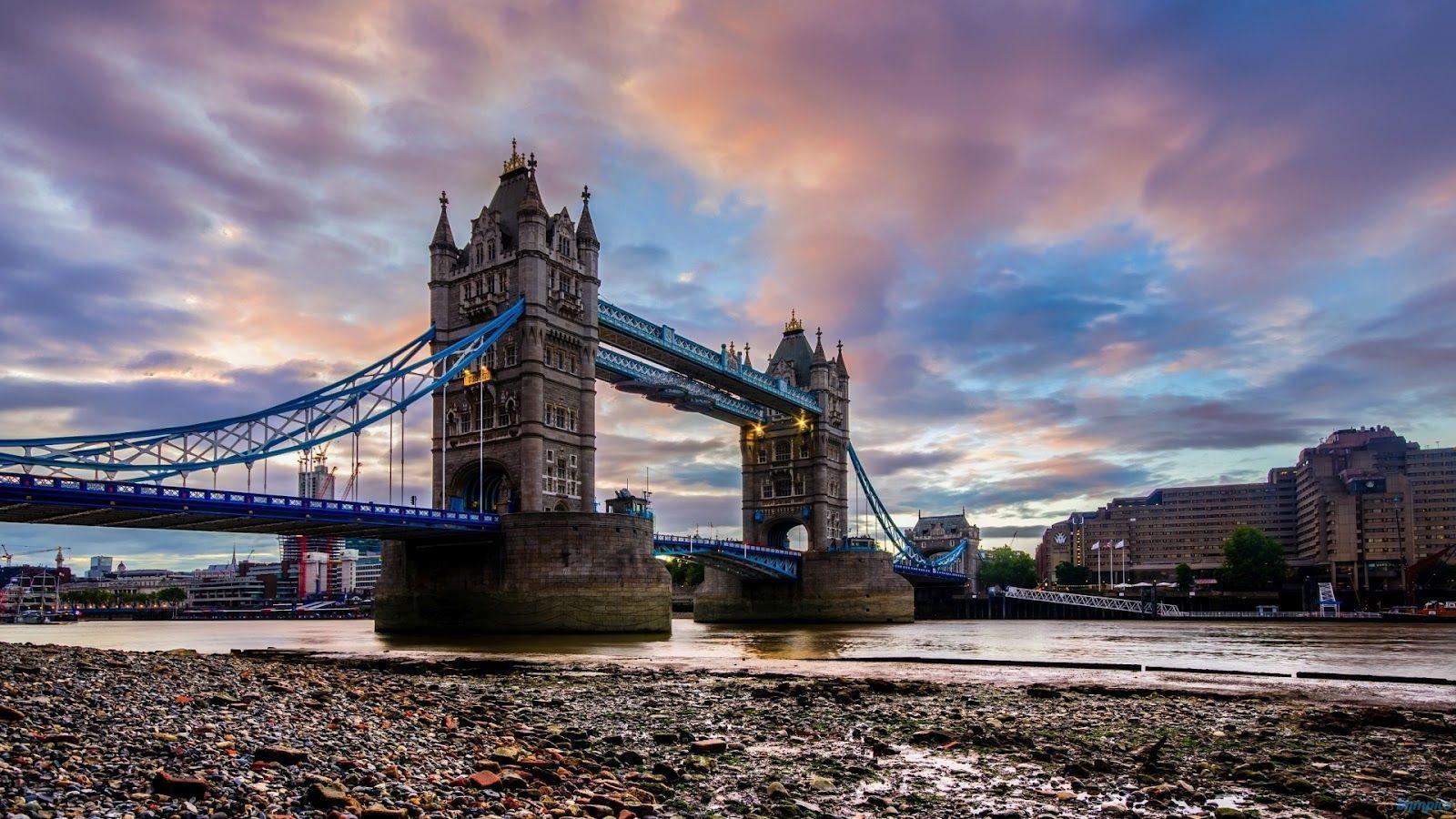 Tower Bridge Crossing River Wallpaper HD Wallpaper