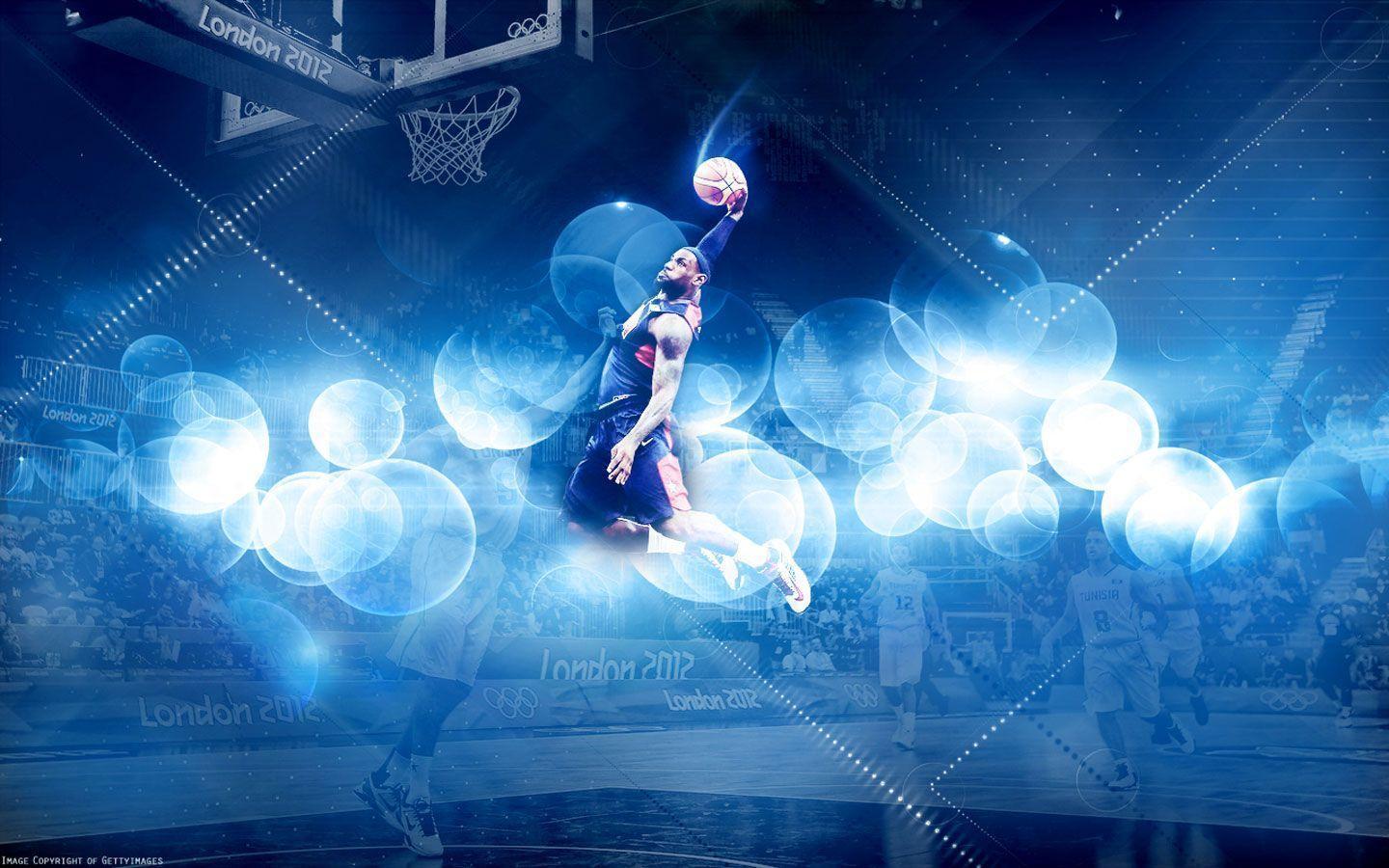 LeBron James 2012 Olympics Dunk vs Tunisia Wallpaper. Basketball