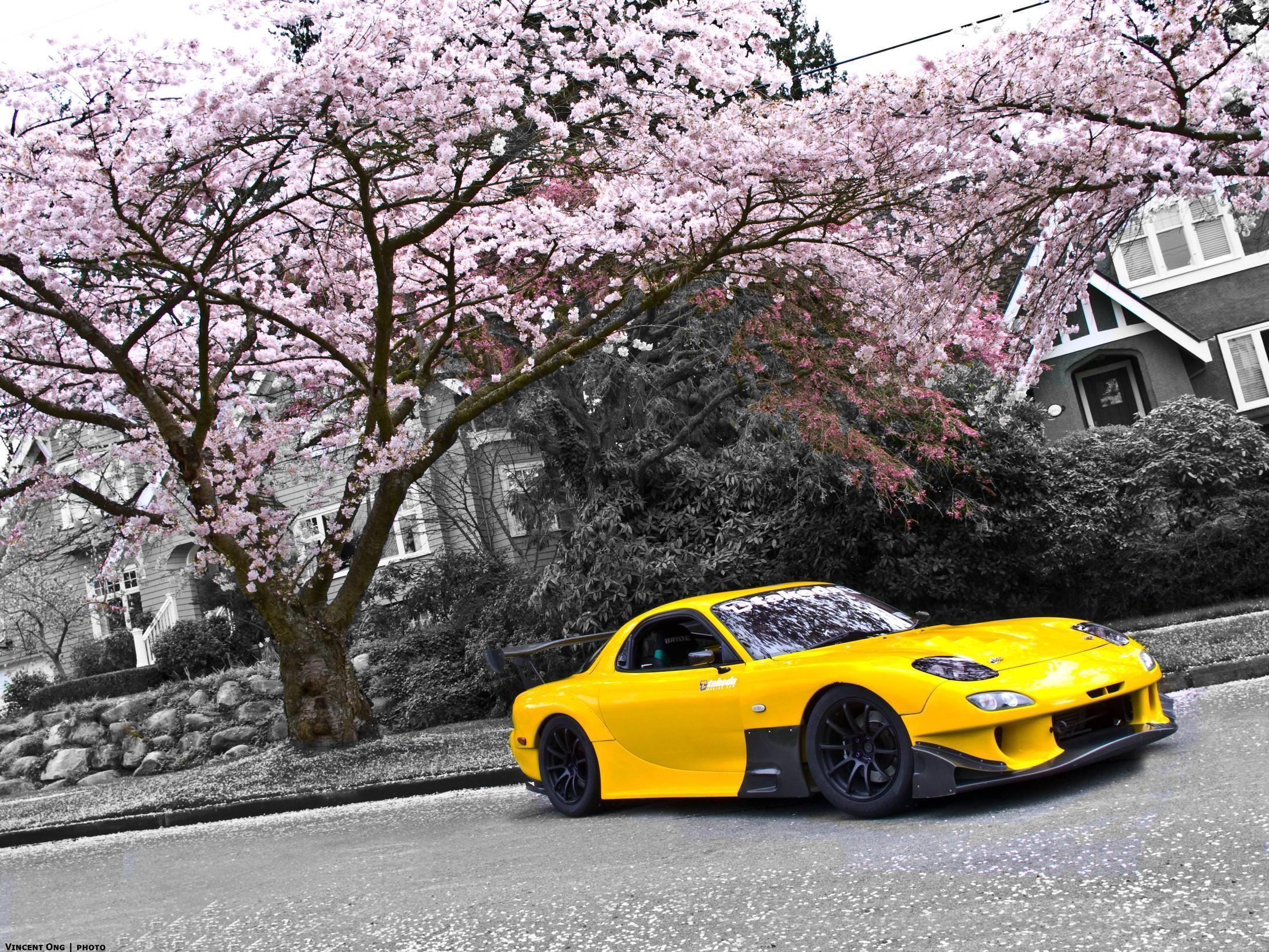 Yellow Mazda RX7 Wallpaper. hdwallpaper