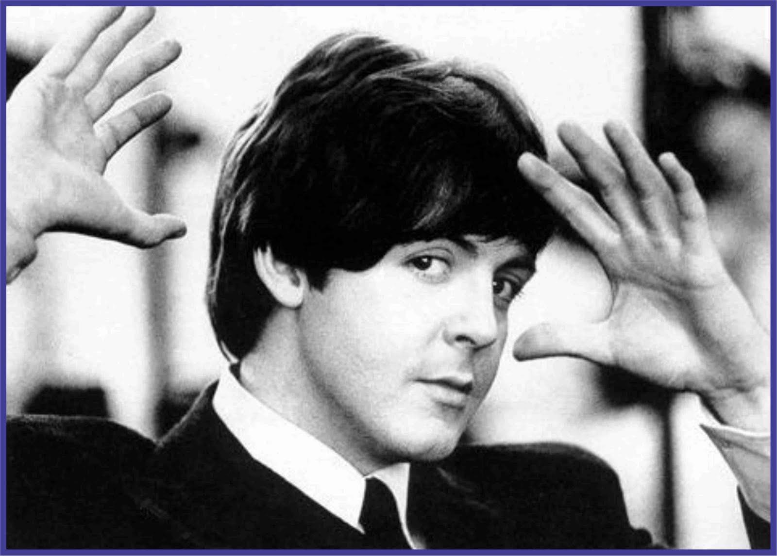 Paul McCartney Young Black white Wallpaper