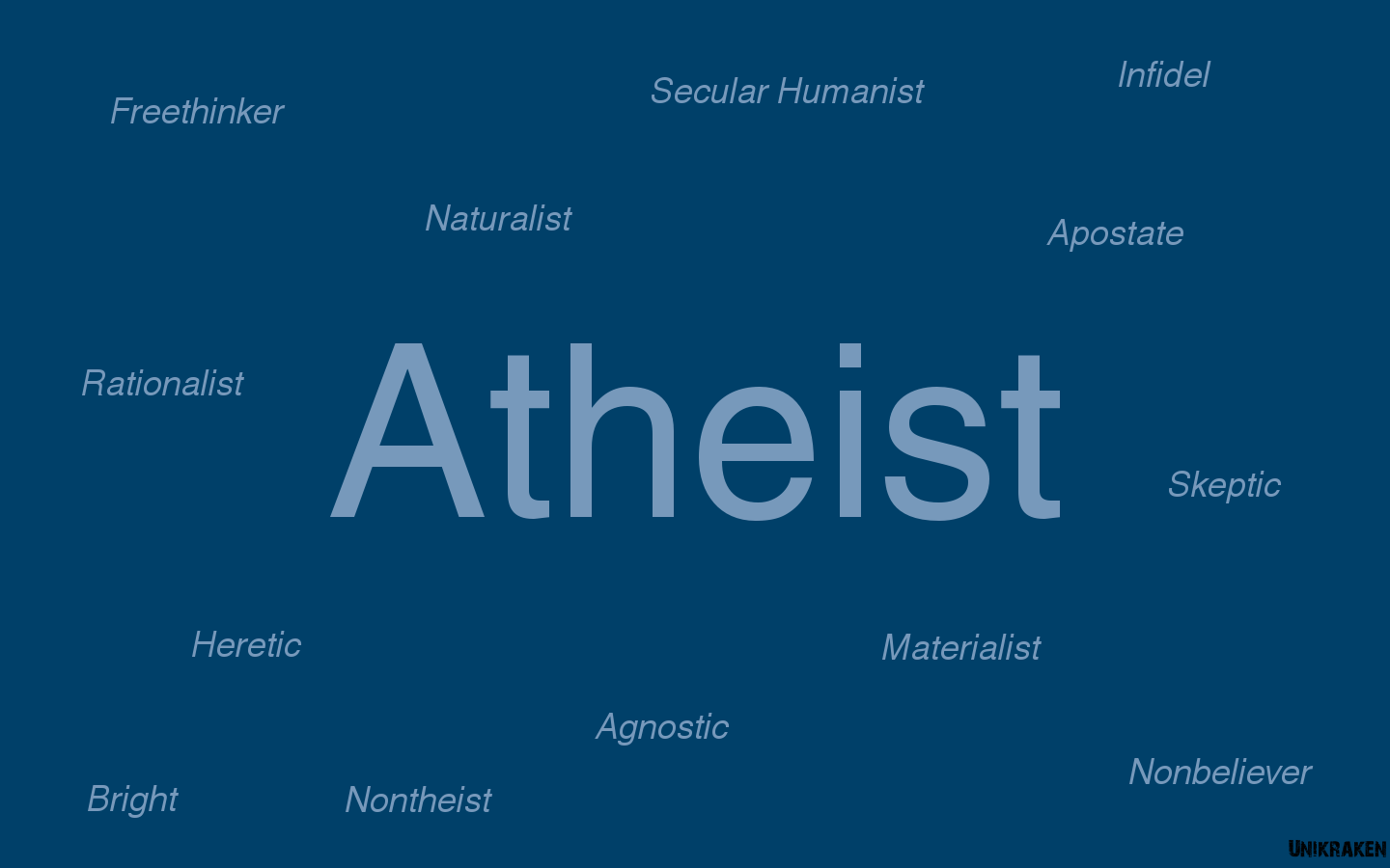 Blue text atheism wallpaperx900
