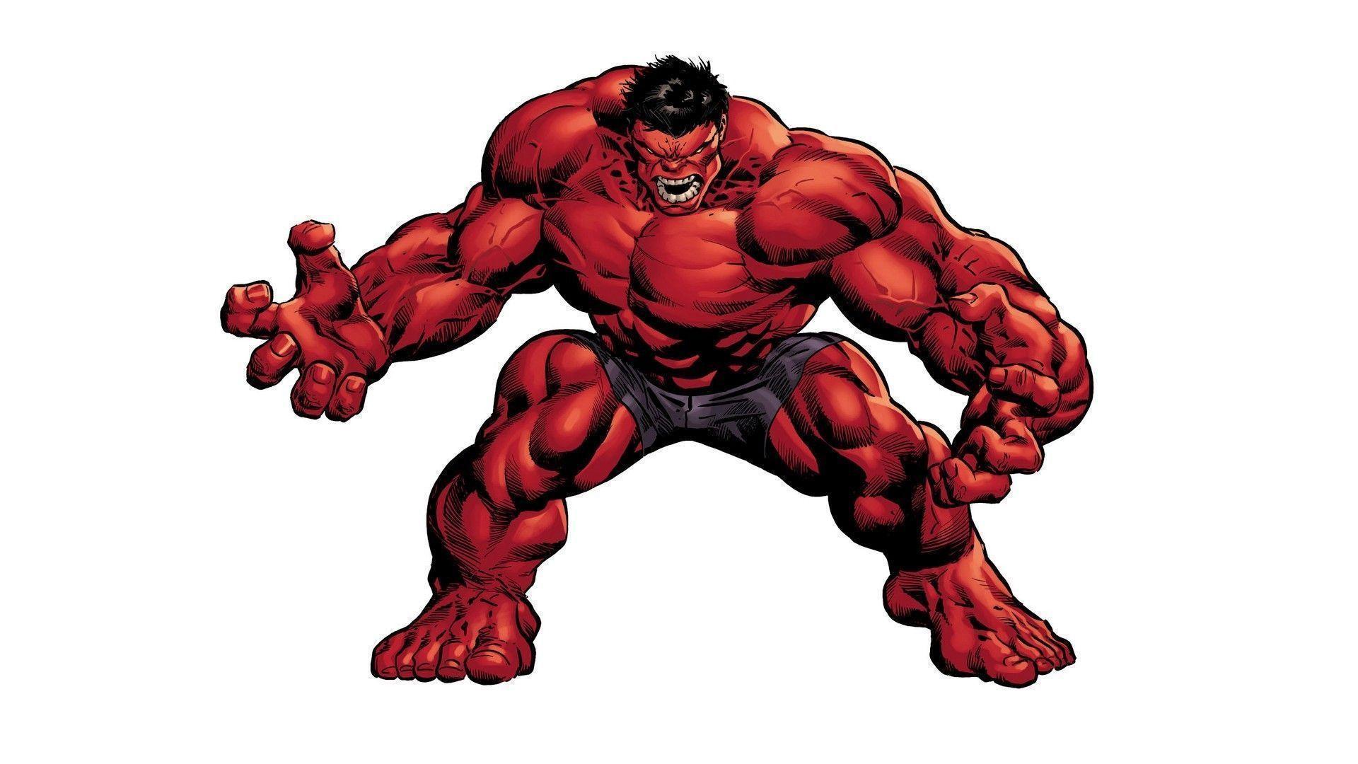 Red hulk image with white background Stock Free Image