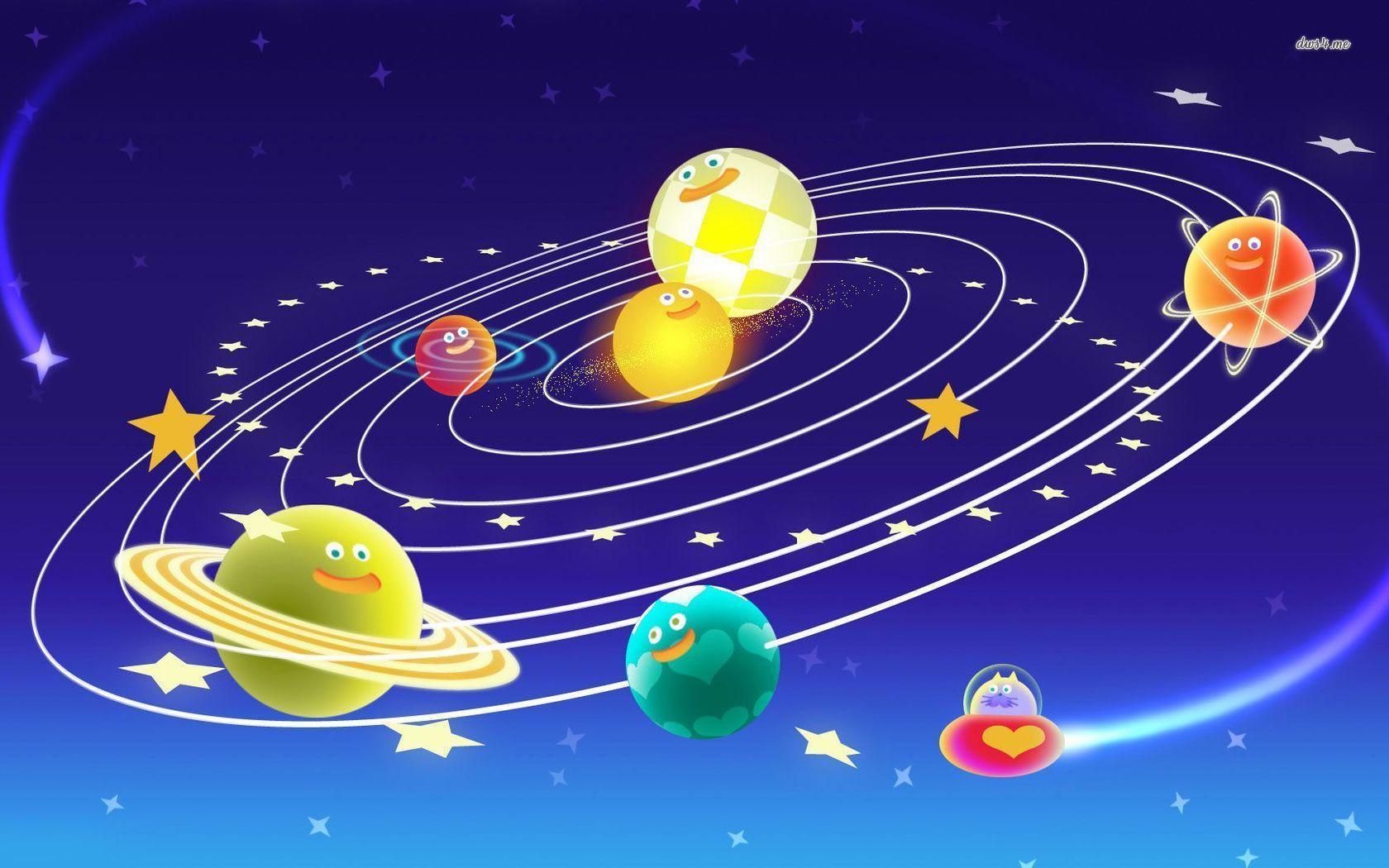 Cute Solar System wallpaper Art wallpaper - #