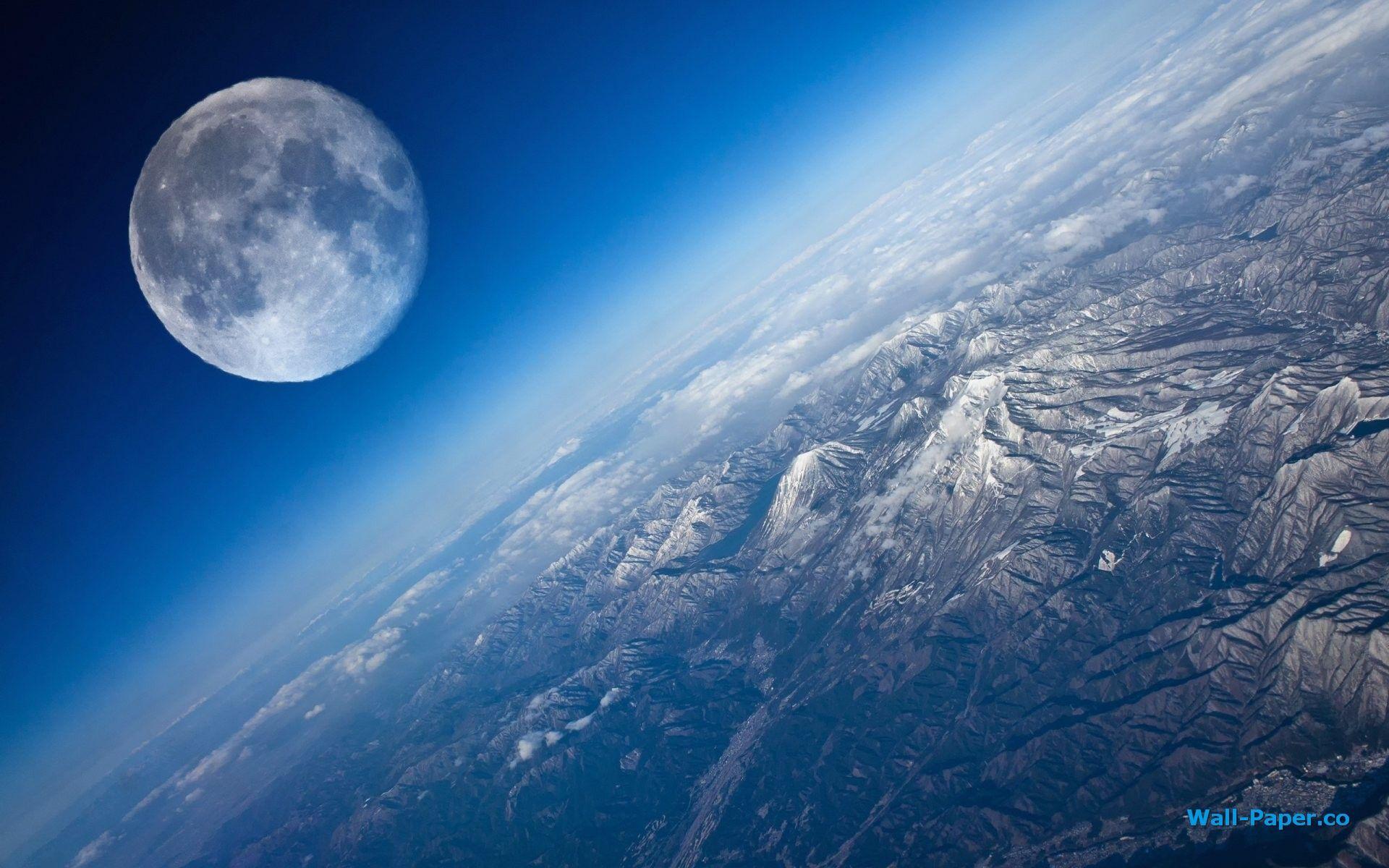 Wallpaper For > Earth From Moon Wallpaper HD