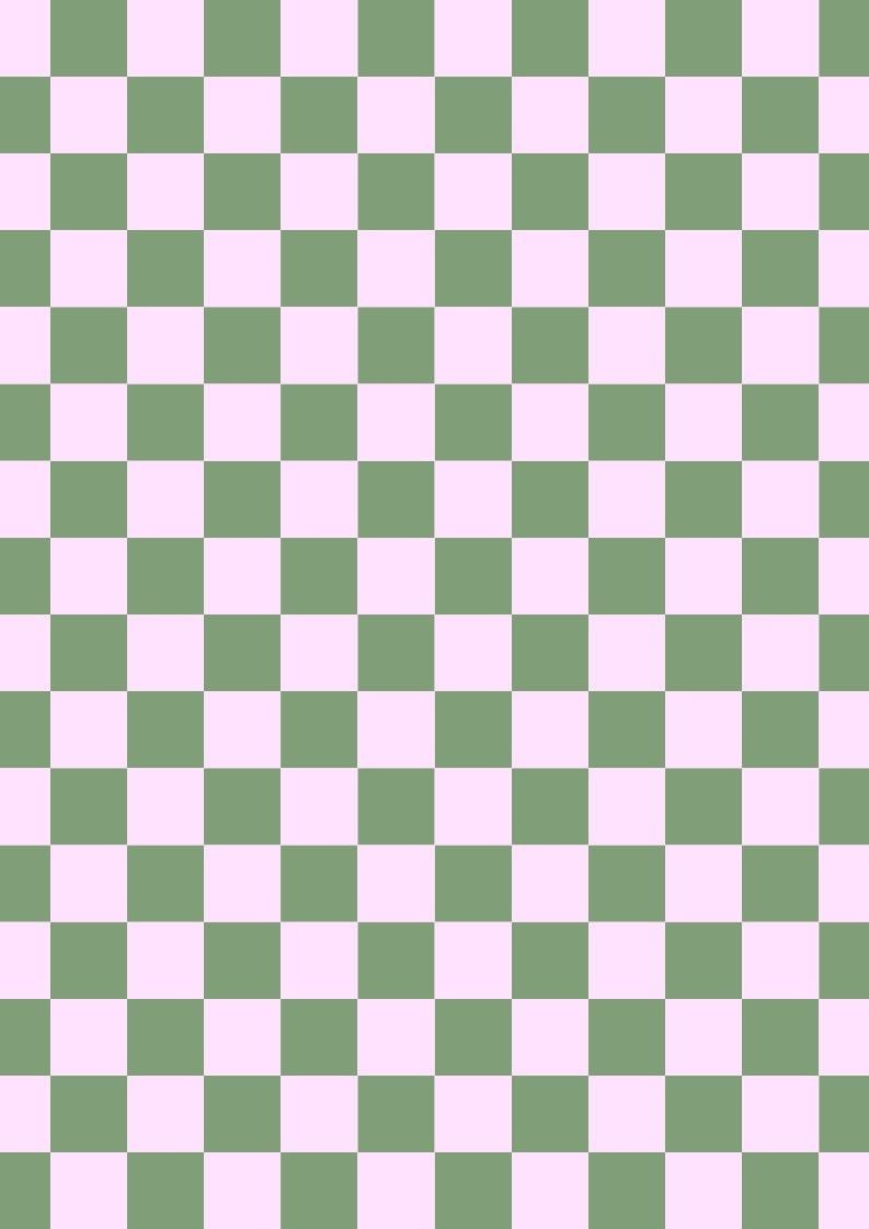 Green and Pink Checkerboard Wallpaper