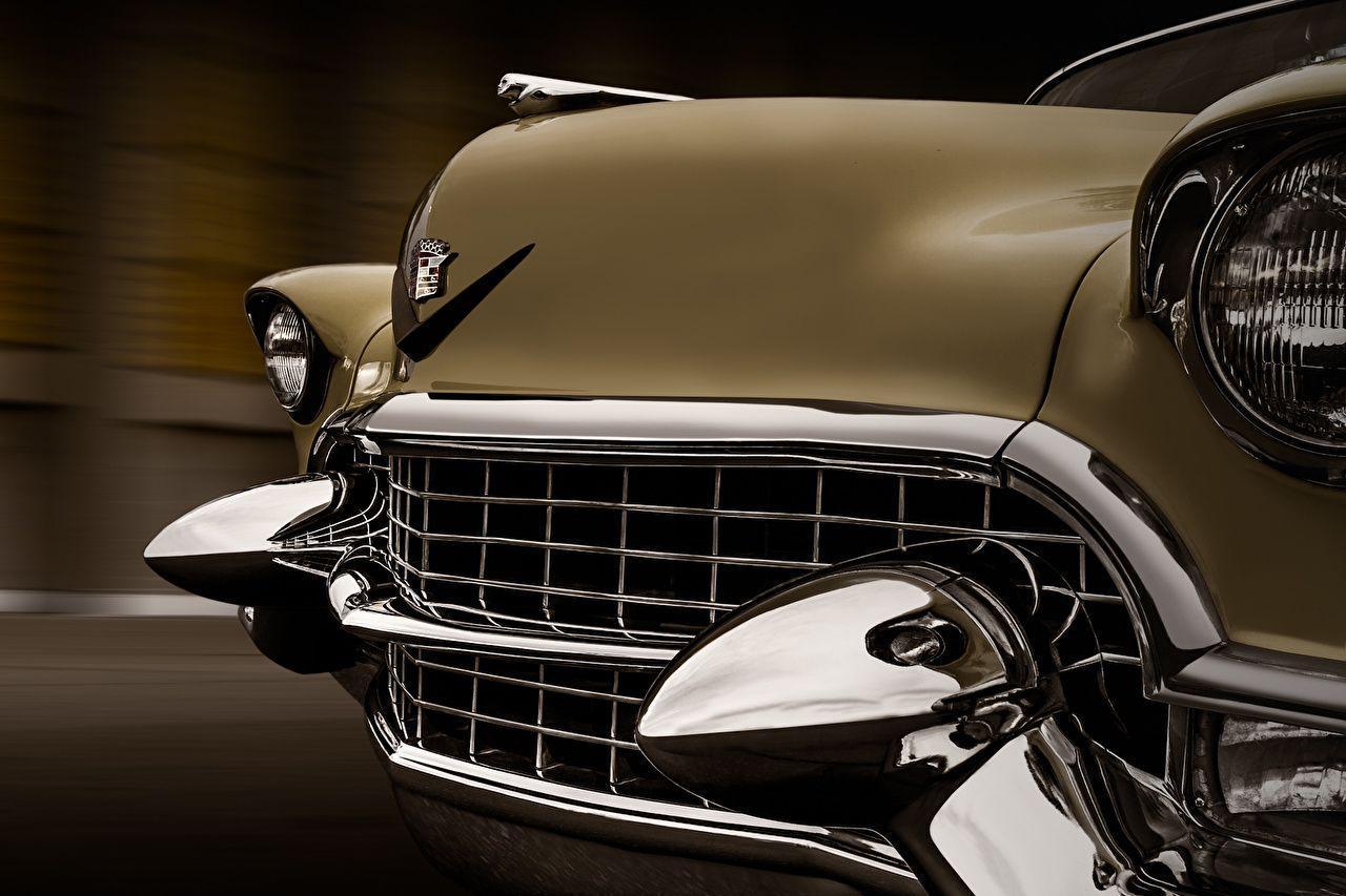 Wallpaper Cadillac Retro 1955 Headlights Cars Image Download