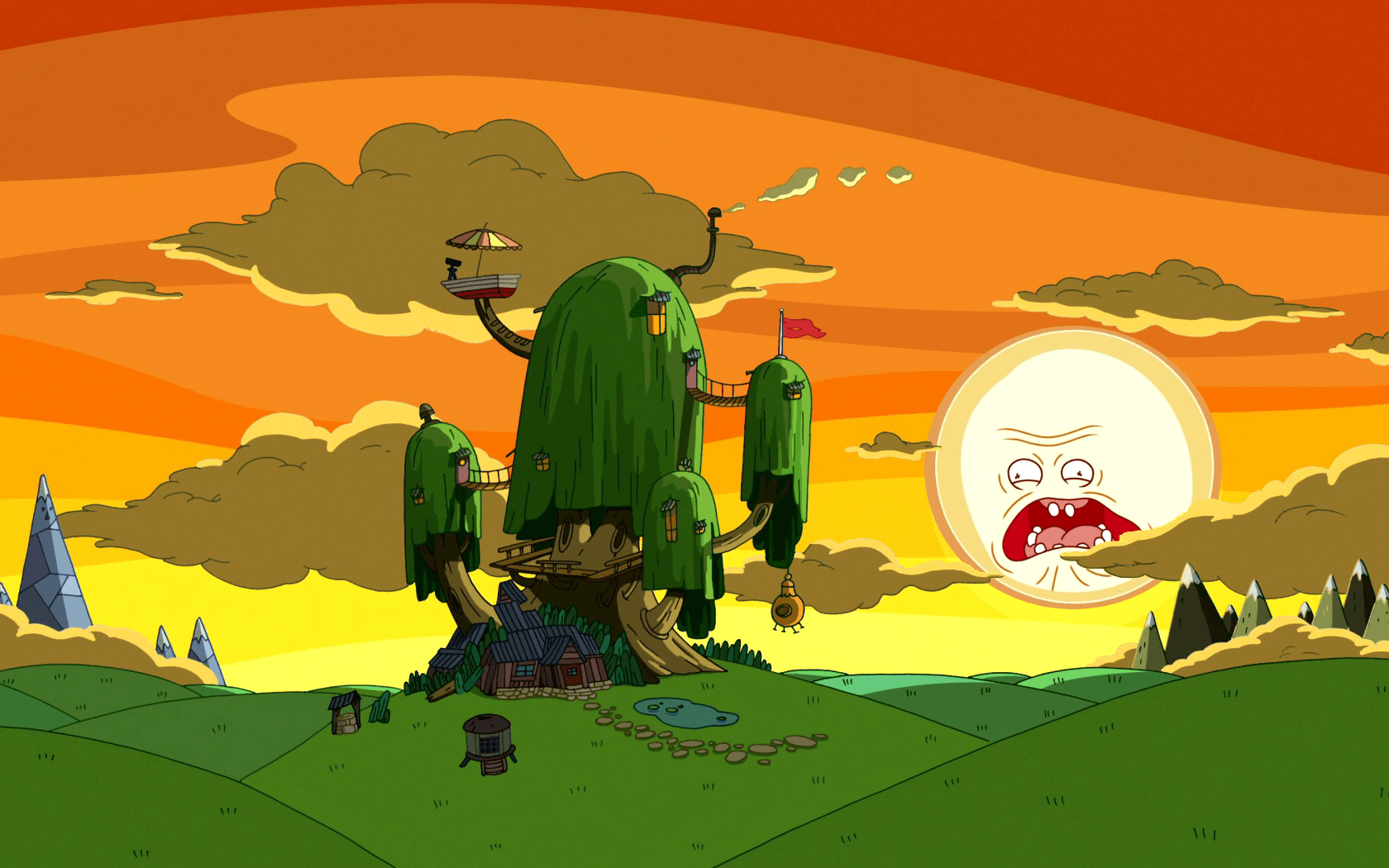 I Made A Rick And Morty Adventure Time Wallpaper For Those Who Are