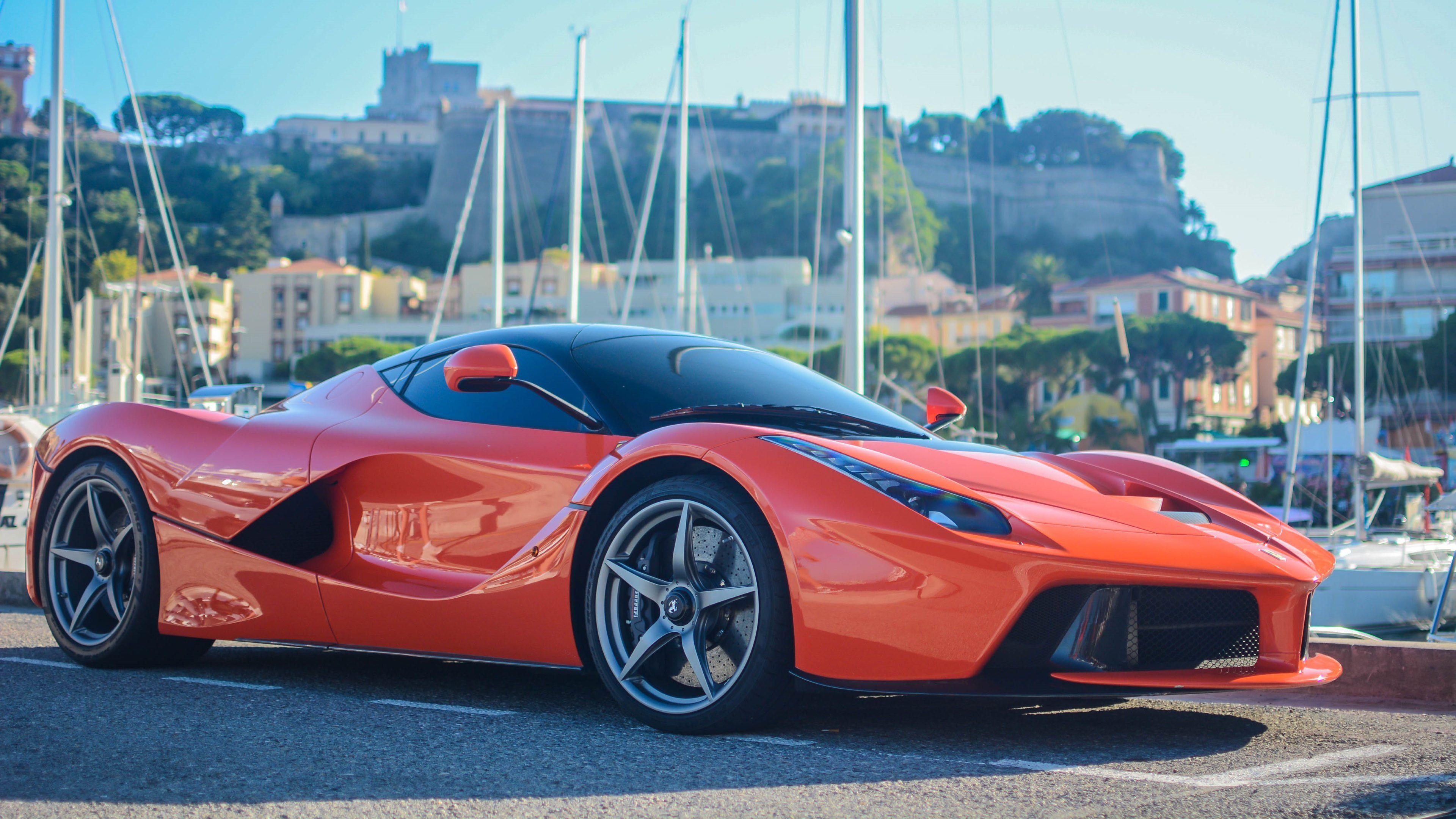 Super Red Car: LaFerrari Wallpaper · 4K HD Desktop Background