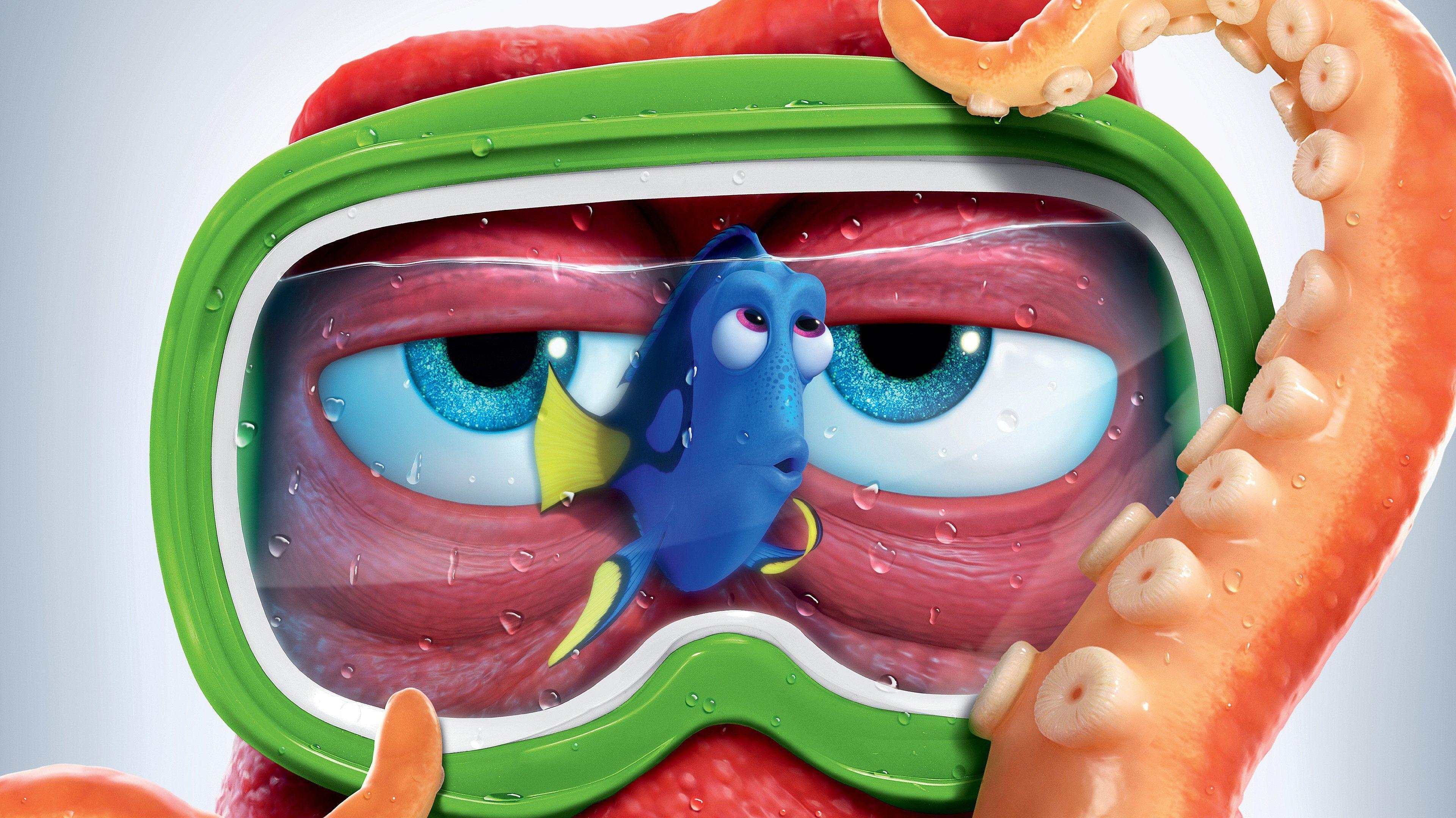 Wallpaper Finding Dory, Hank, Octopus, Dory, Animation, Movies