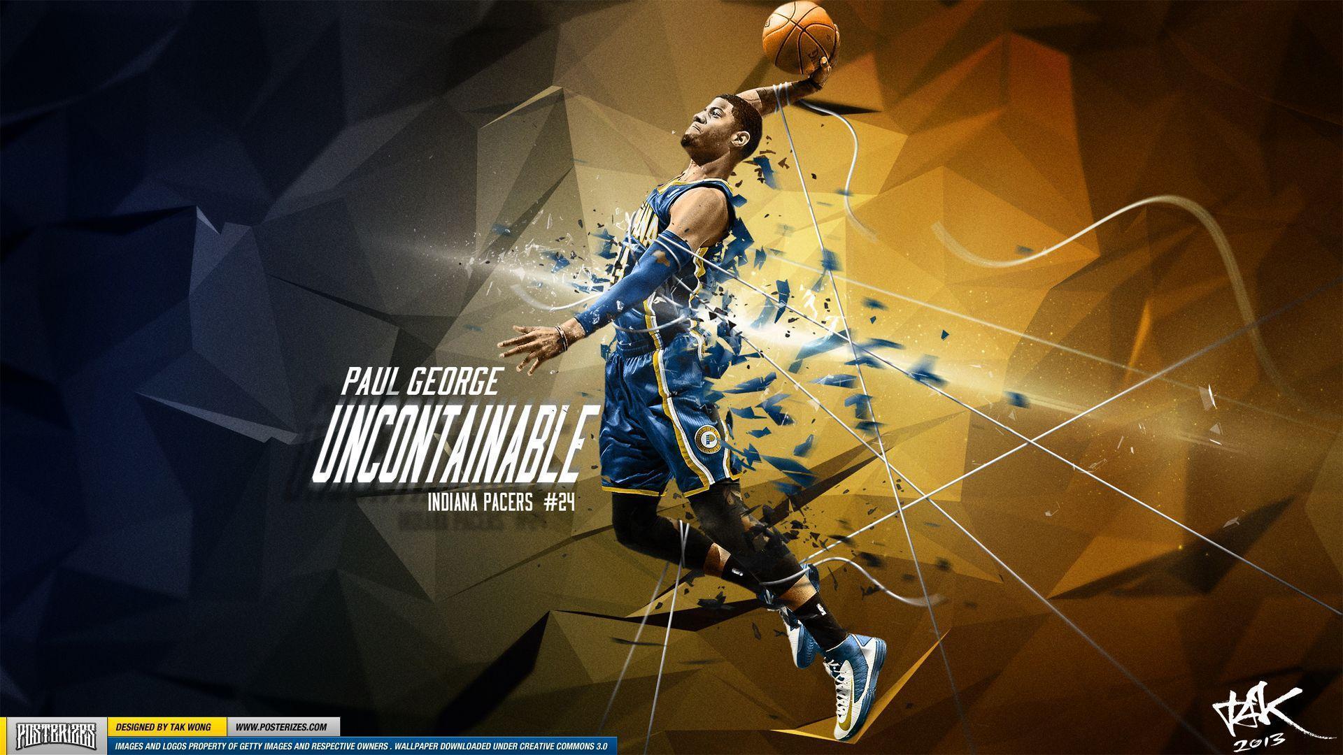 Paul George 'Uncontainable' Wallpaper. Posterizes.com
