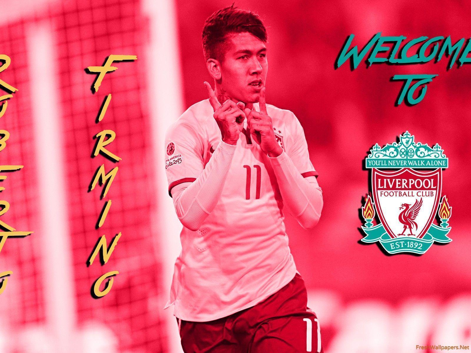 Roberto Firmino 2015 Welcome To Liverpool FC wallpaper