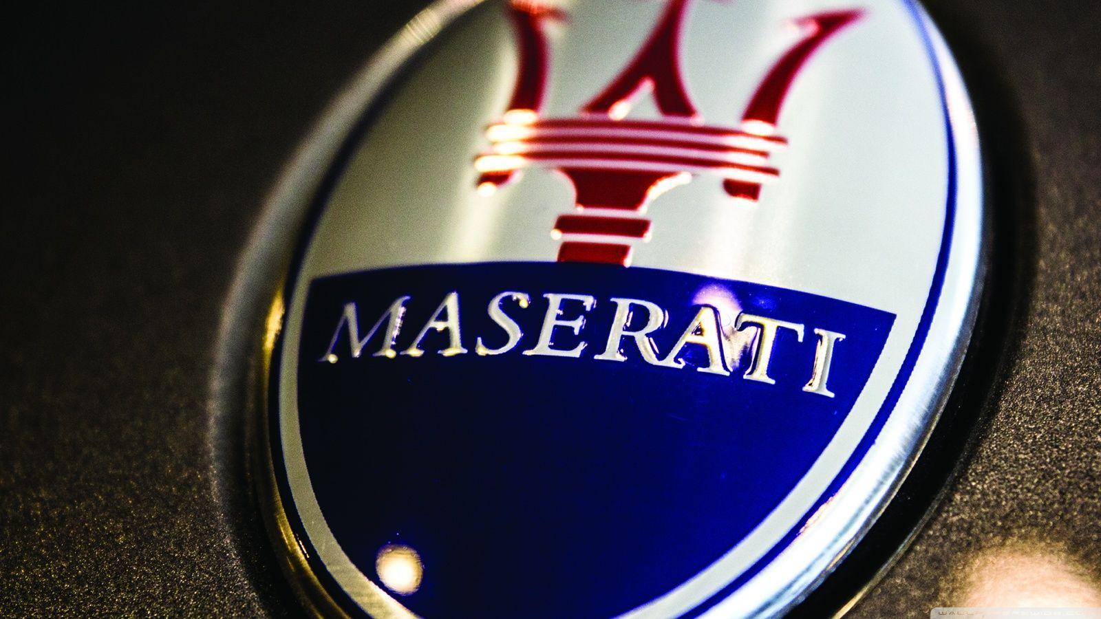 Maserati Logo Close Up HD Desktop Wallpaper, Widescreen, High