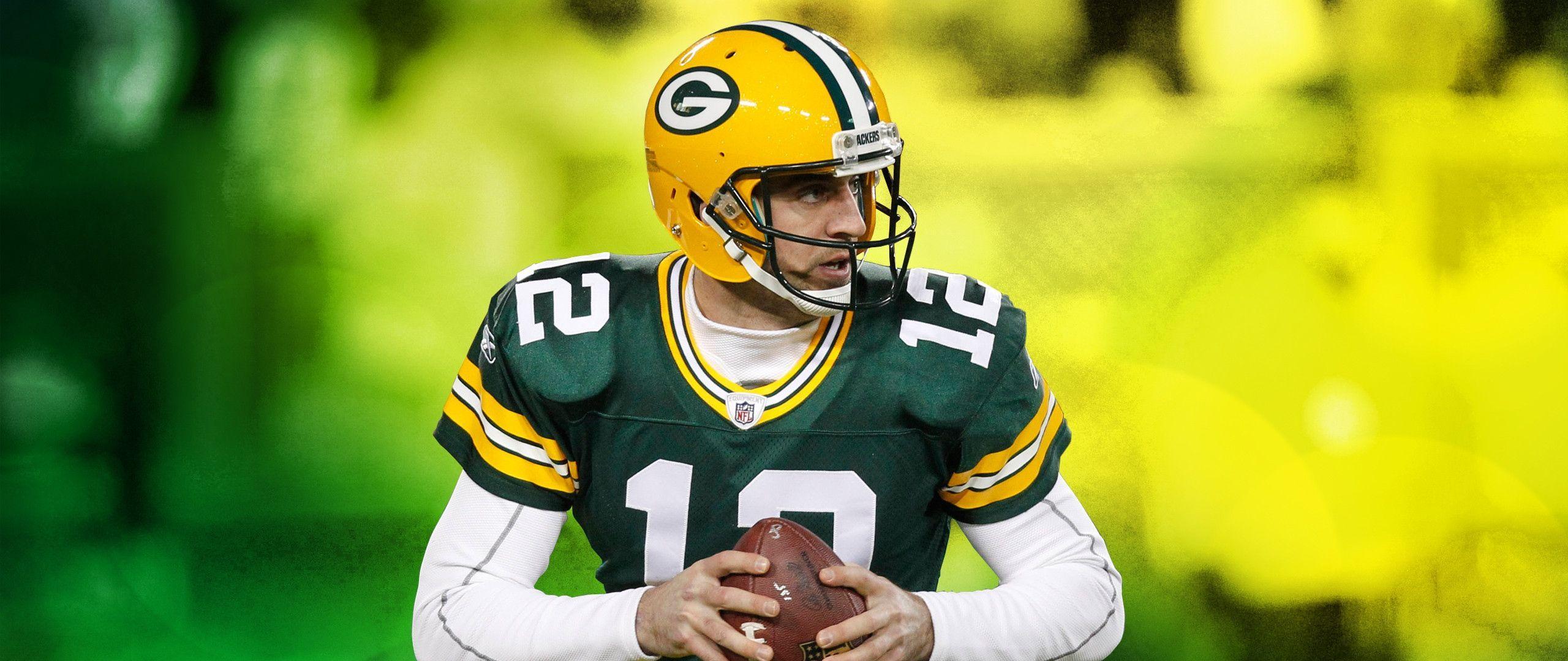 Download Wallpaper 2560x1080 Aaron rodgers, Green bay packers