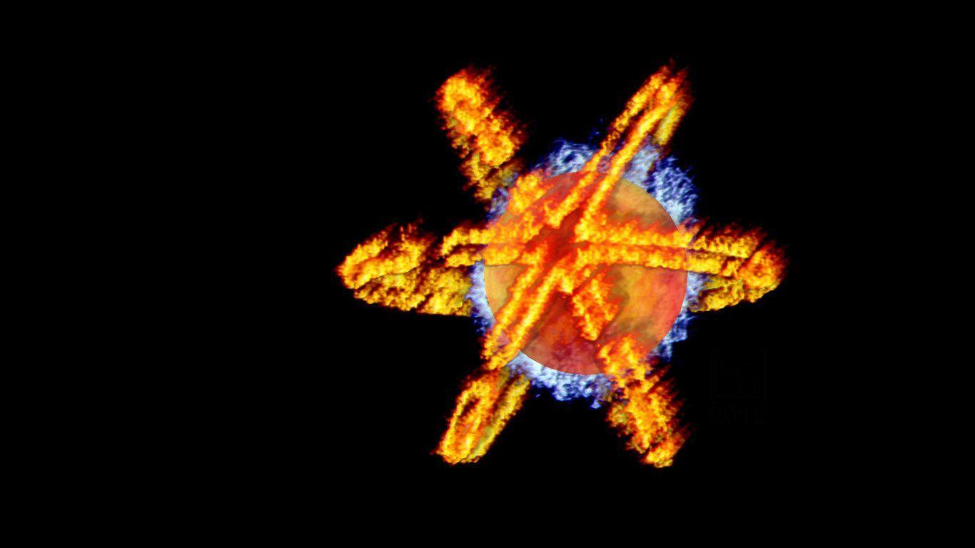 Firestorm Fiery 3D Symbol WP