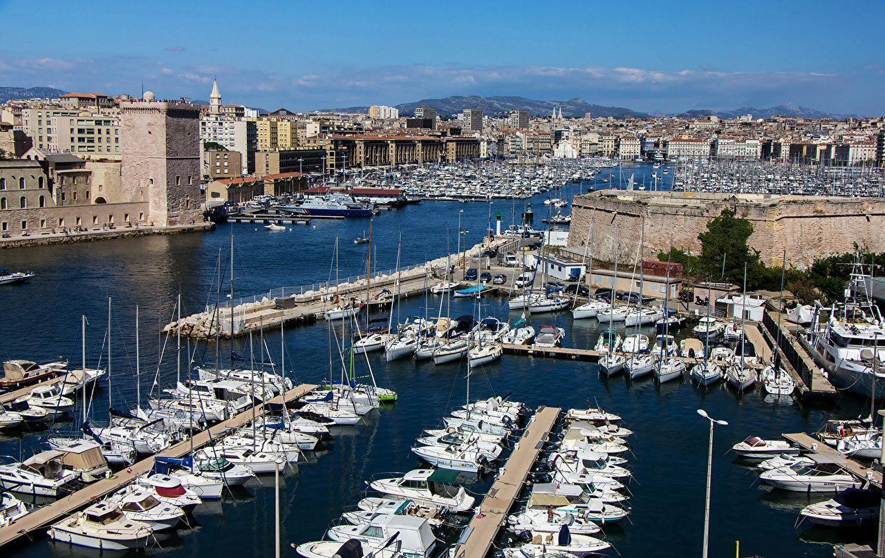 Wallpaper Marseille France Berth Rivers Sailing Cities Building
