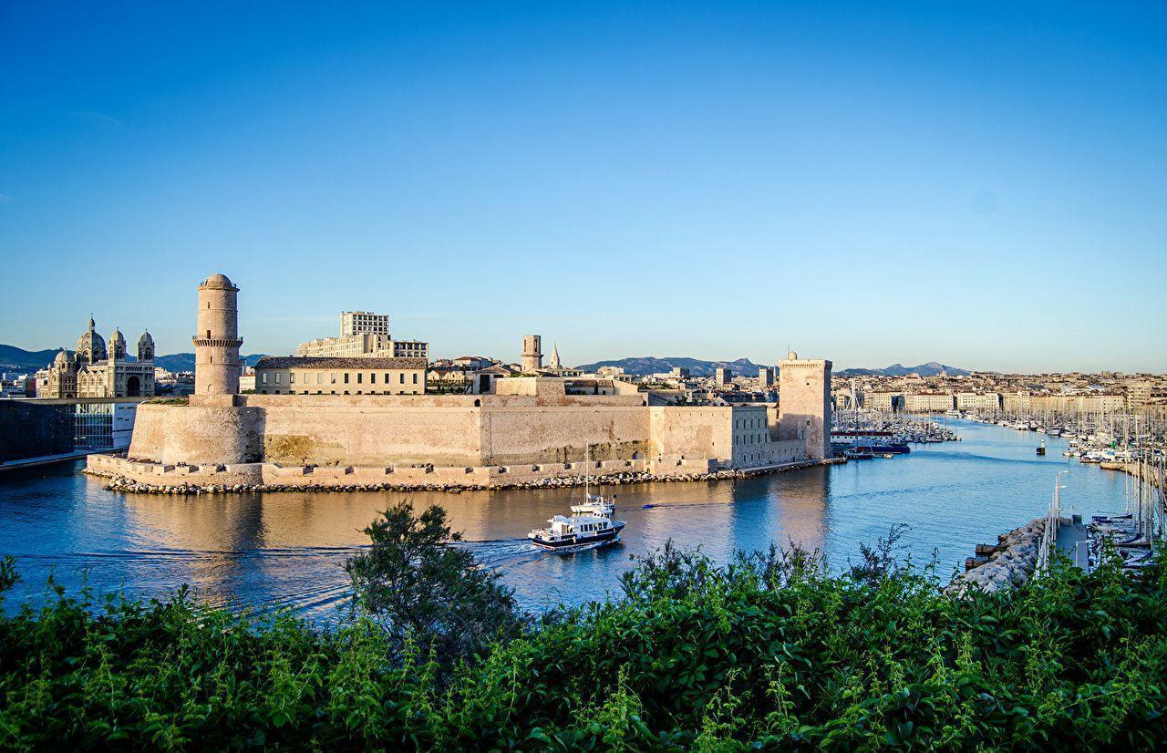 Picture Marseille France Fortification Fort Saint Jean Rivers Cities