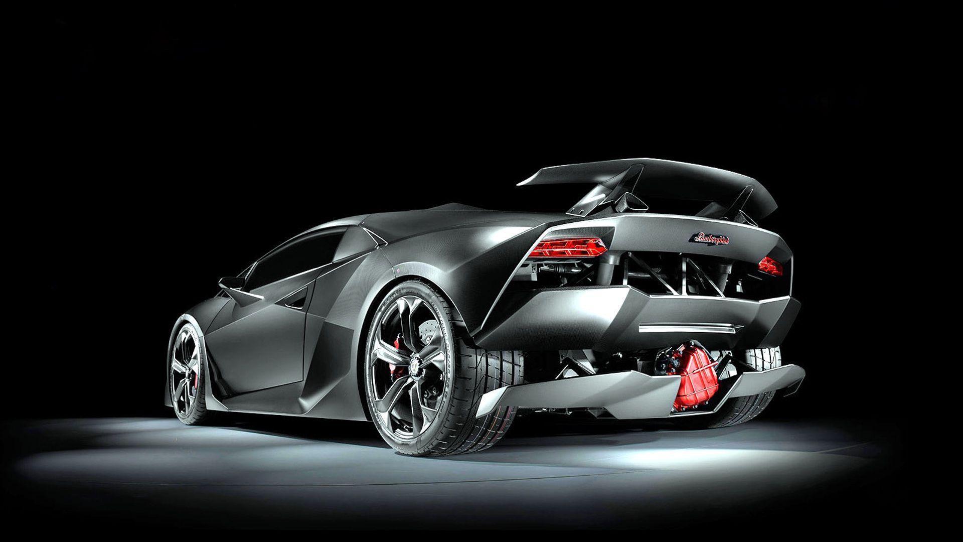 Lamborghini sesto elemento in rear view on HD wallpaper