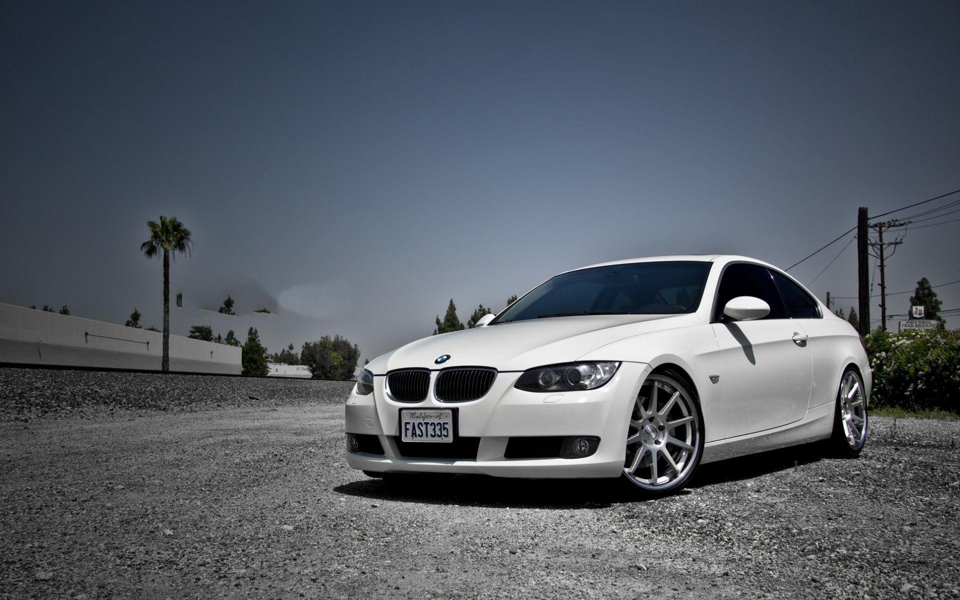 BMW E90 3 Series White Car wallpaperx1200