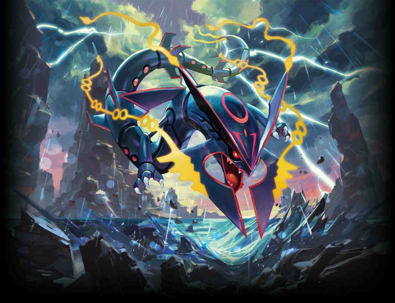 pokemon shiny mega rayquaza wallpaper. Pokemon wallpaper