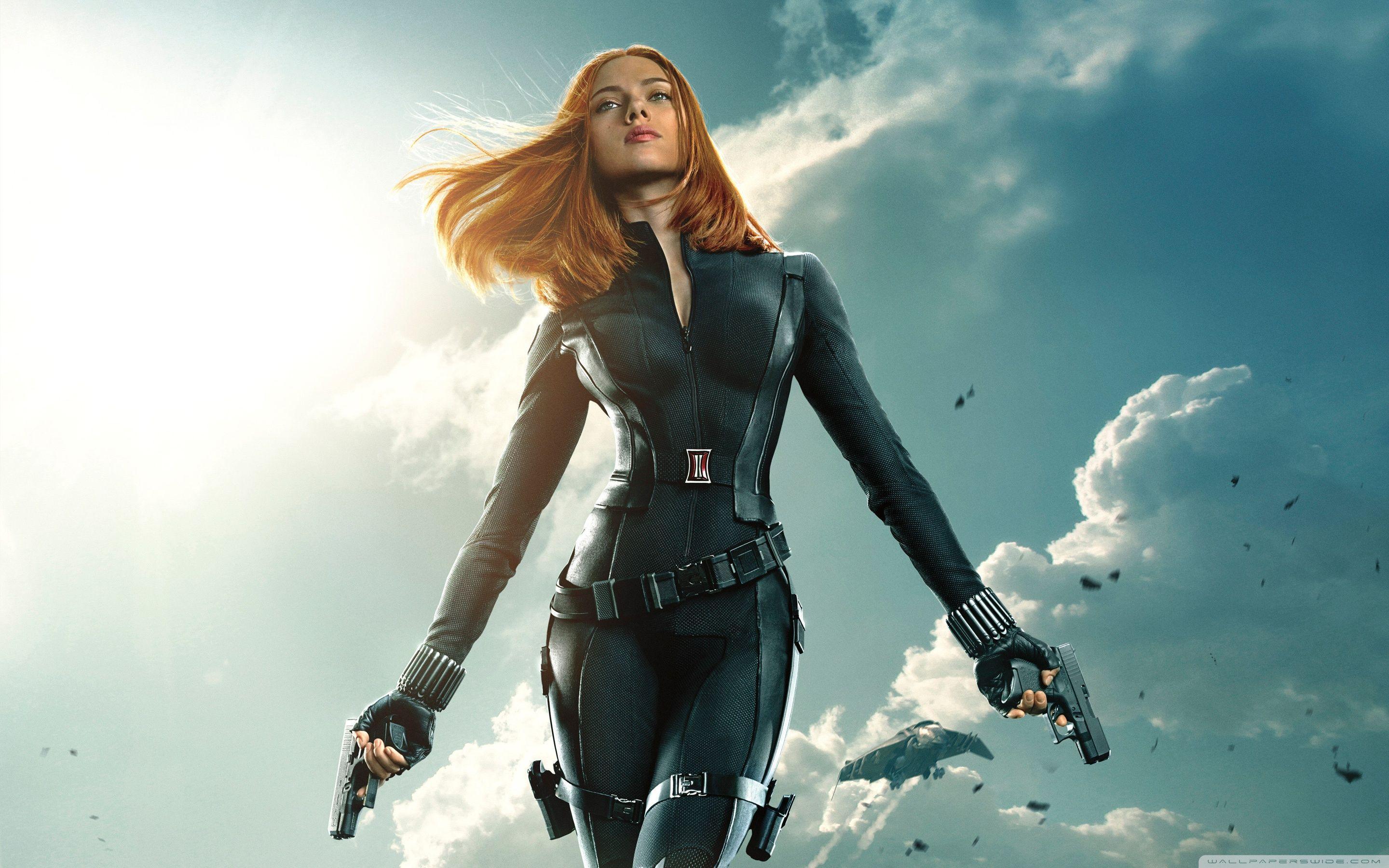 Black Widow in Captain America The Winter Soldier HD desktop