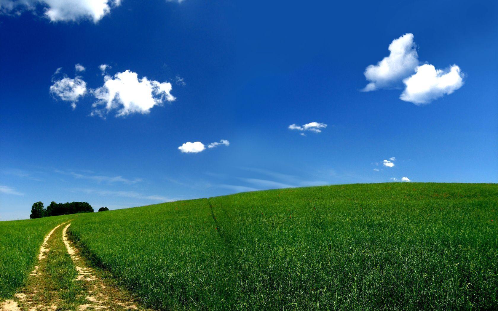 clouds, landscapes, grass, meadows, roads, skyscapes wallpaper