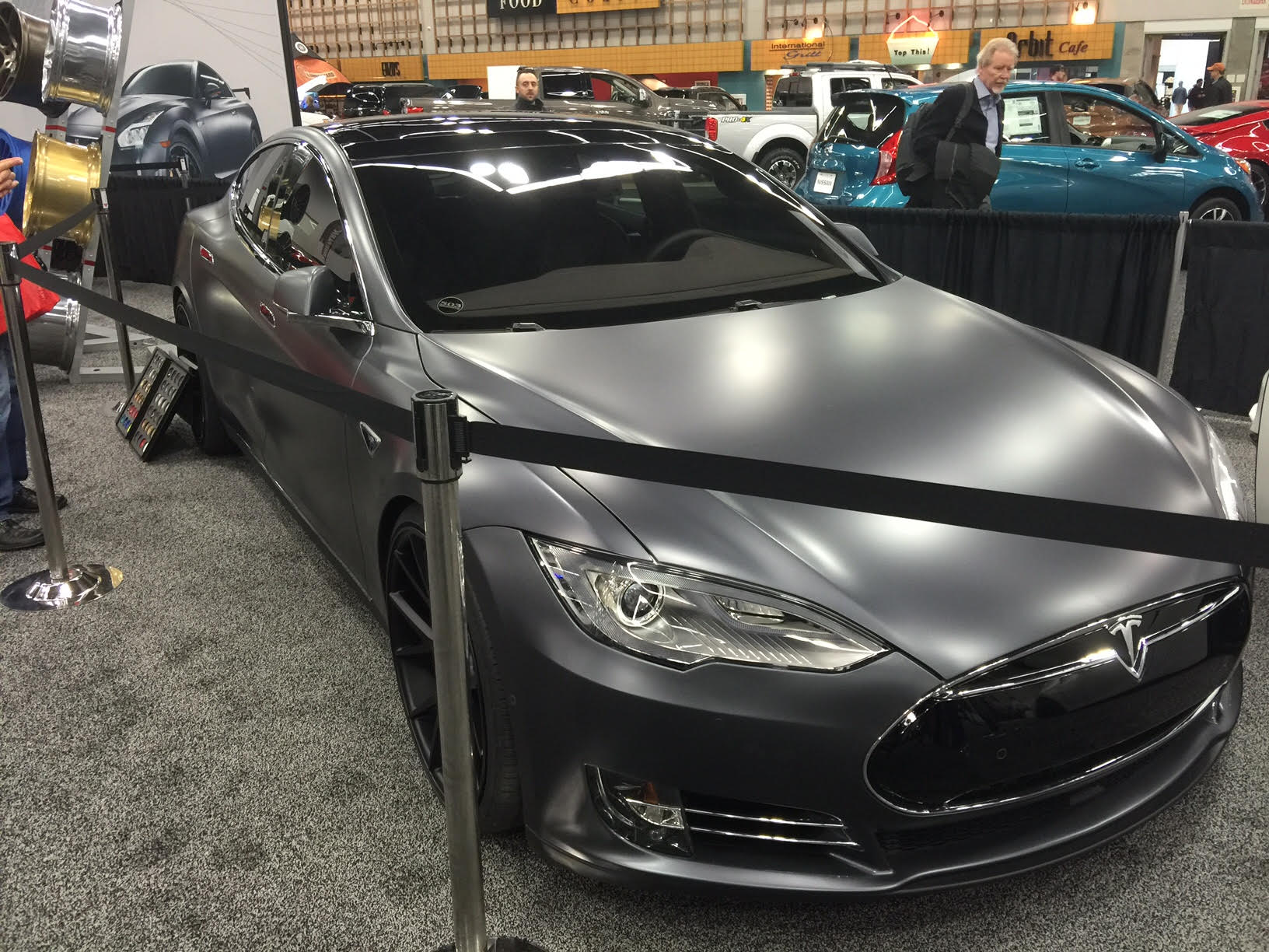 Tesla Model S tricked out by 503 Motoring at the Portland Auto