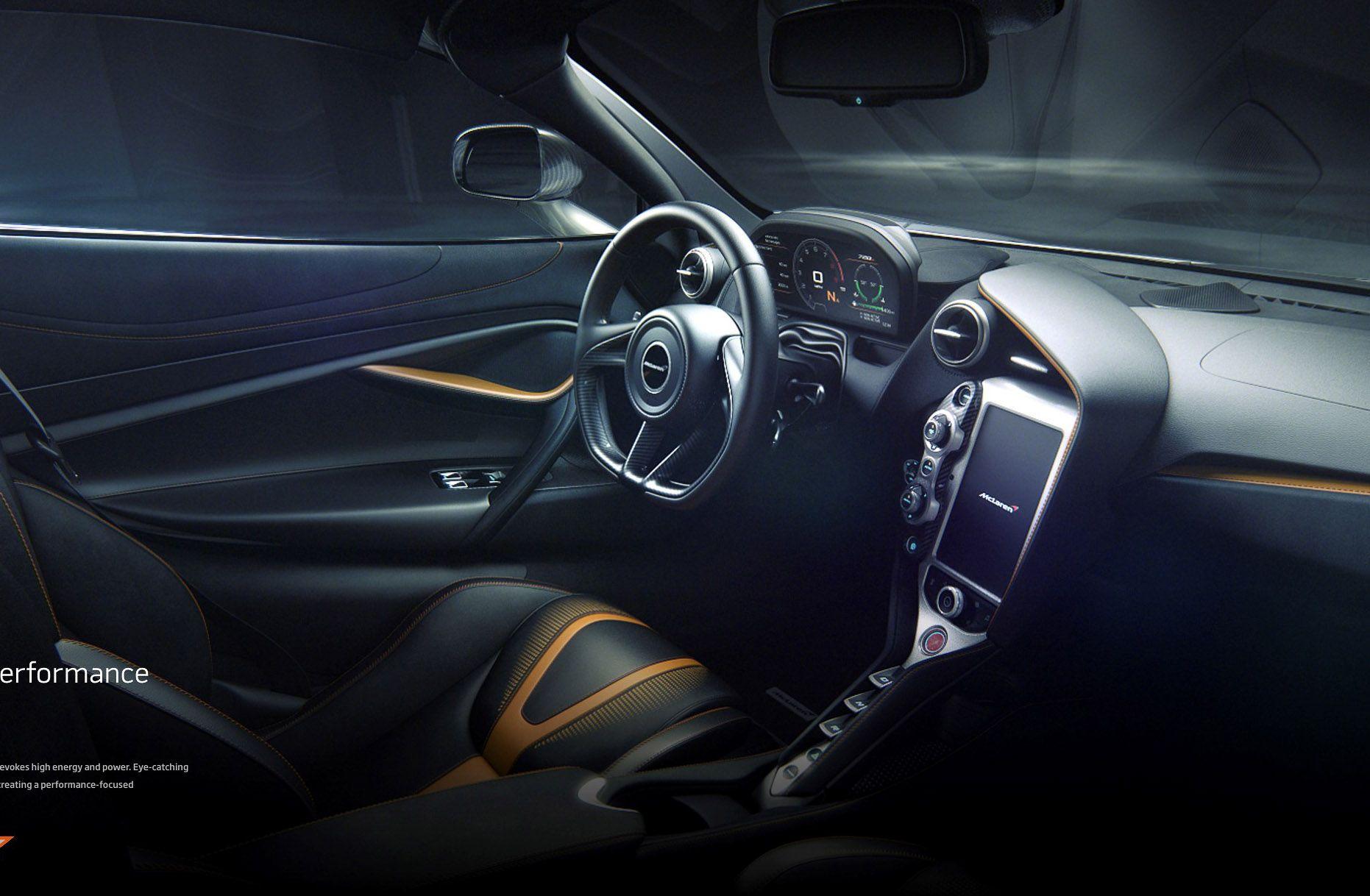 McLaren 720S Interior. HD Car Wallpaper