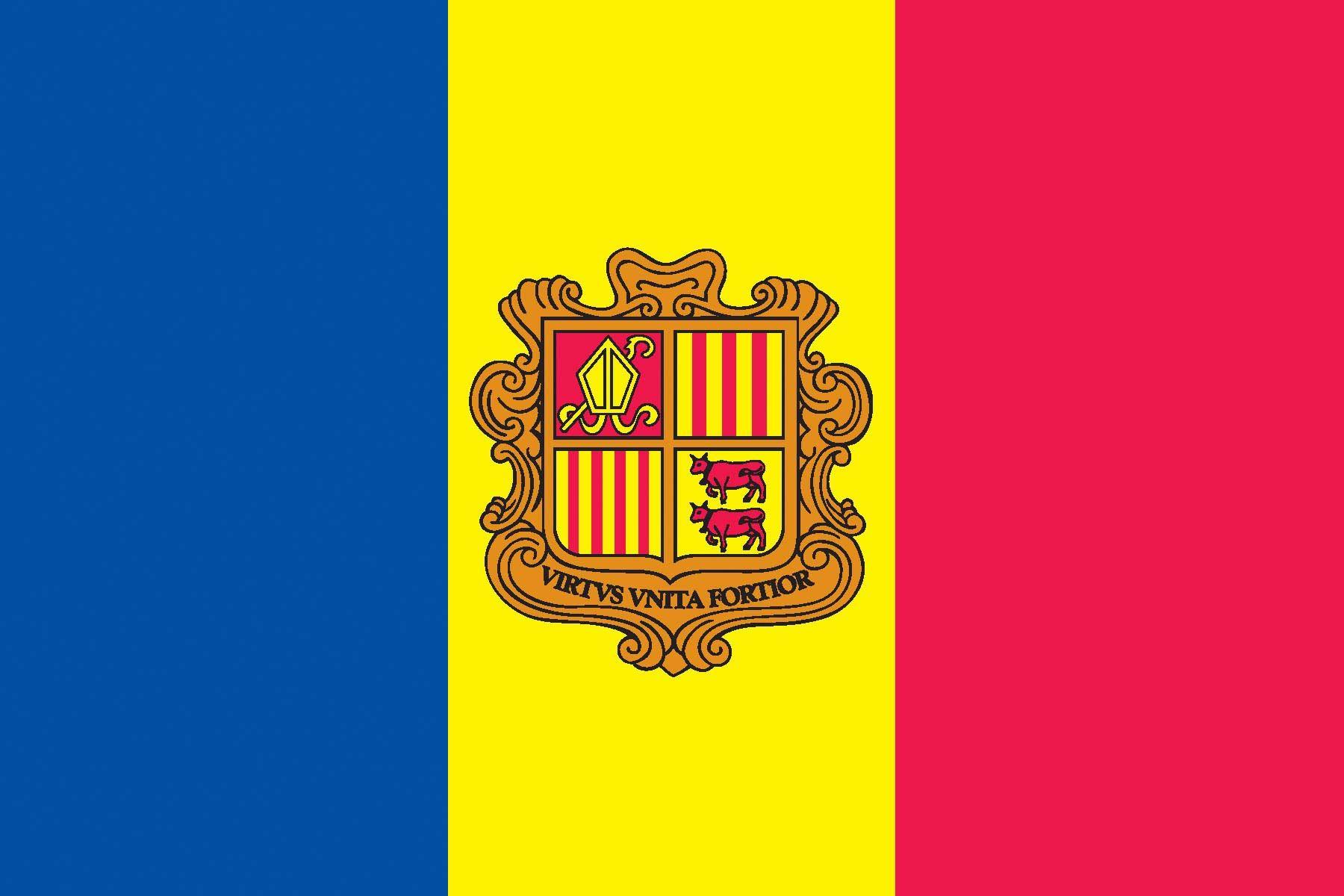Flag Of Andorra HD Wallpaper