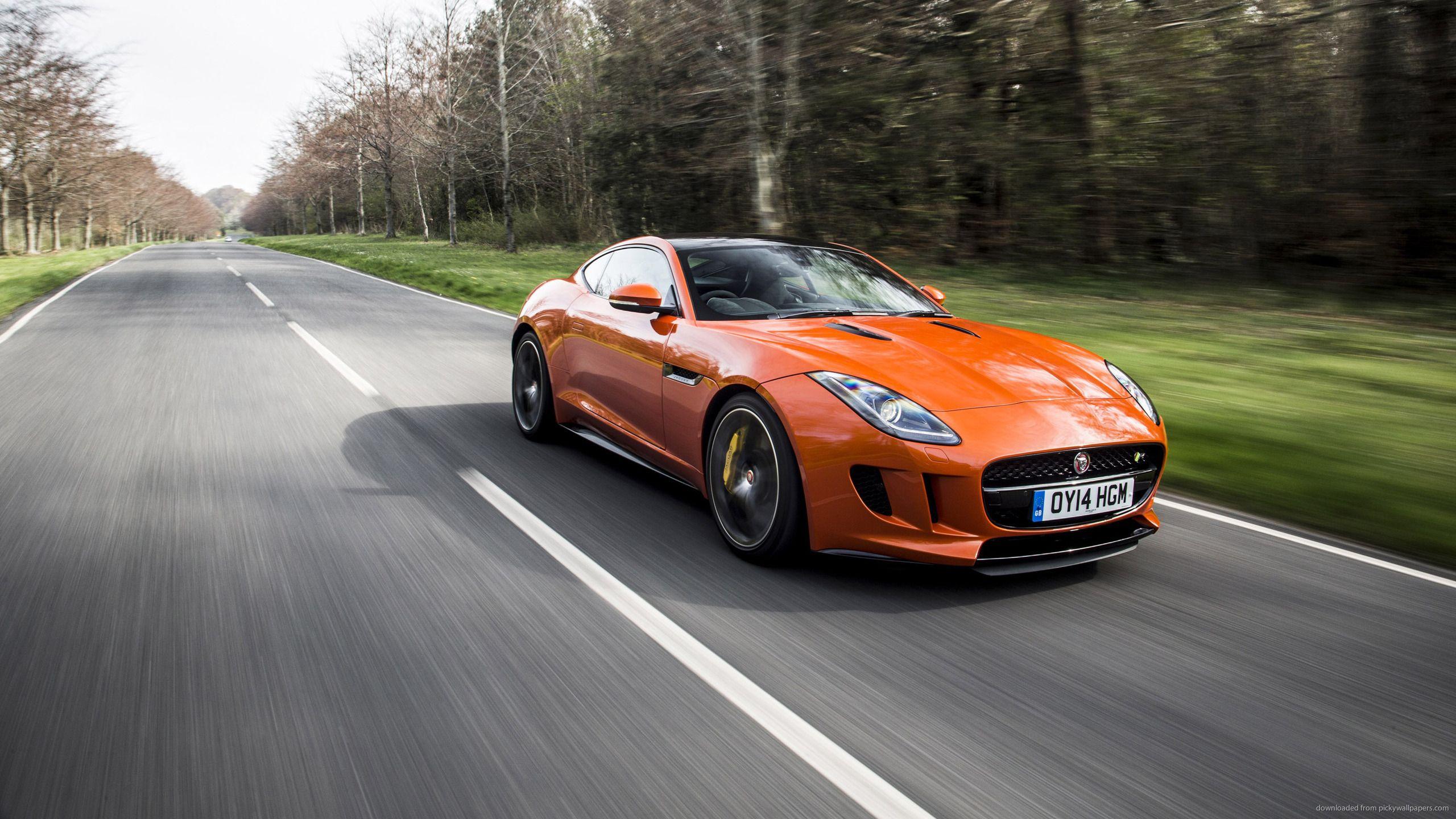 Download 2560x1440 Jaguar F TYPE R Coupe On The Road Wallpaper
