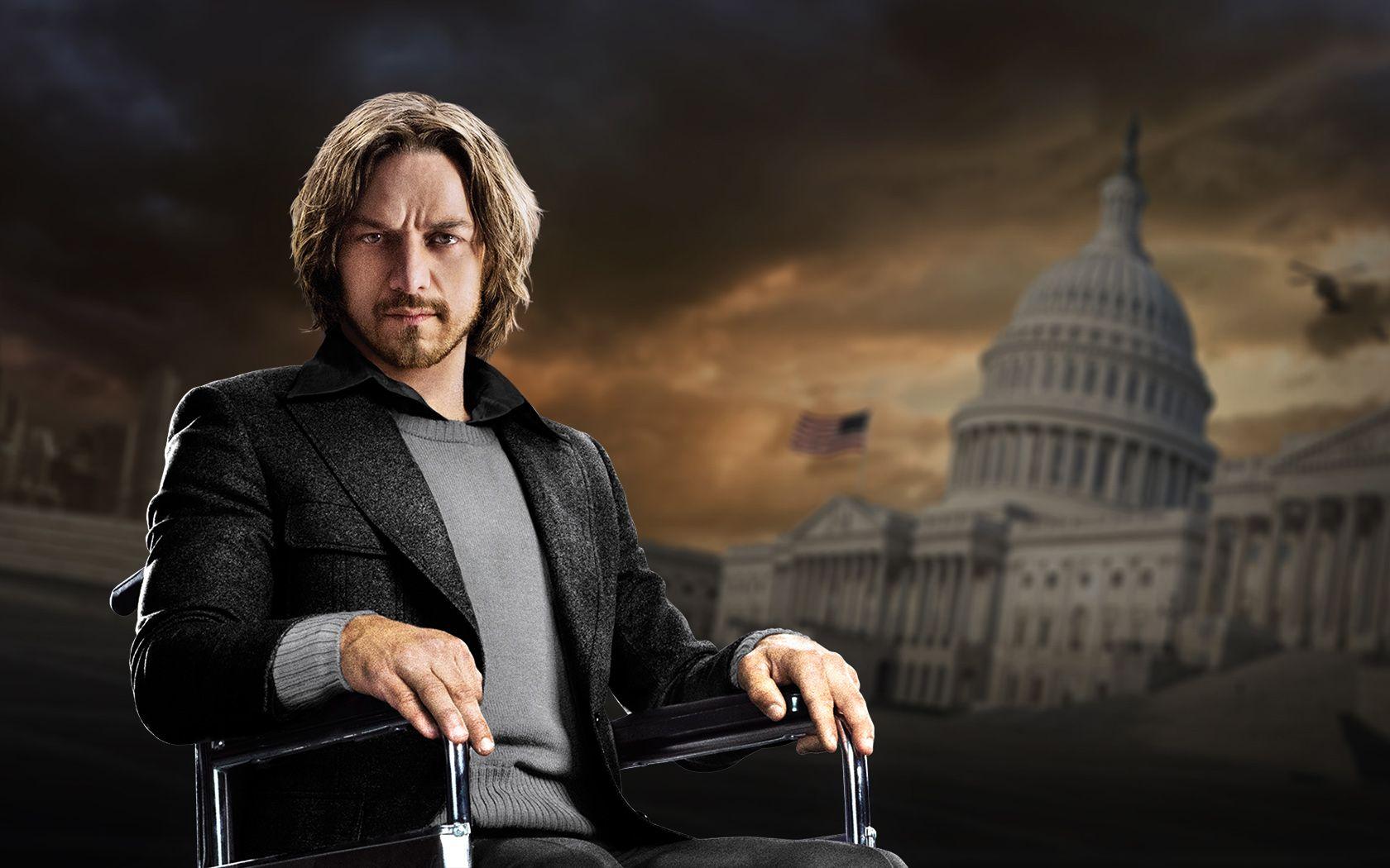 Young Professor Xavier Played By James McAvoy Wallpaper