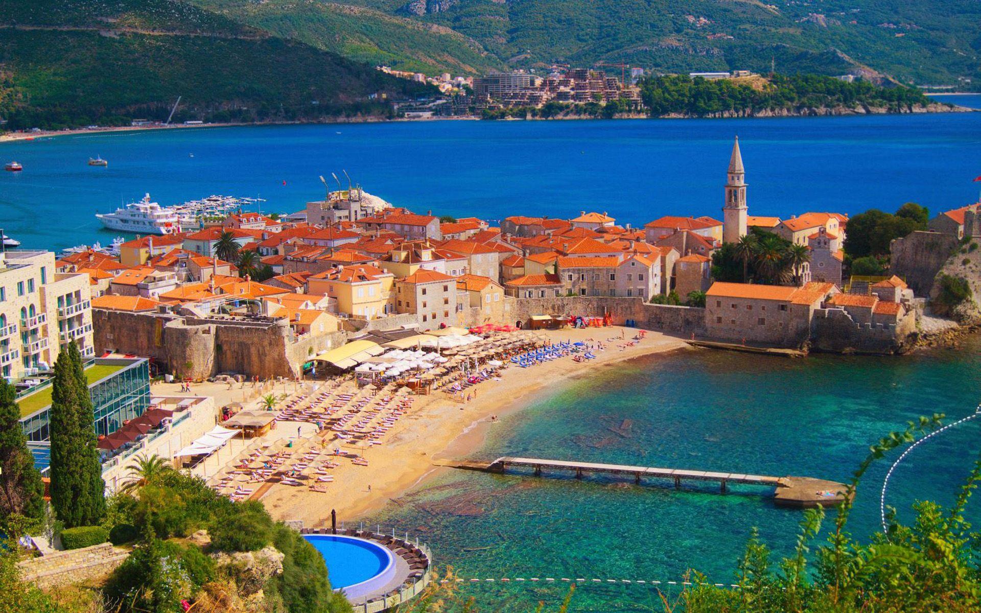 Budva Riviera Montenegro Adriatic Desktop Wallpaper Background
