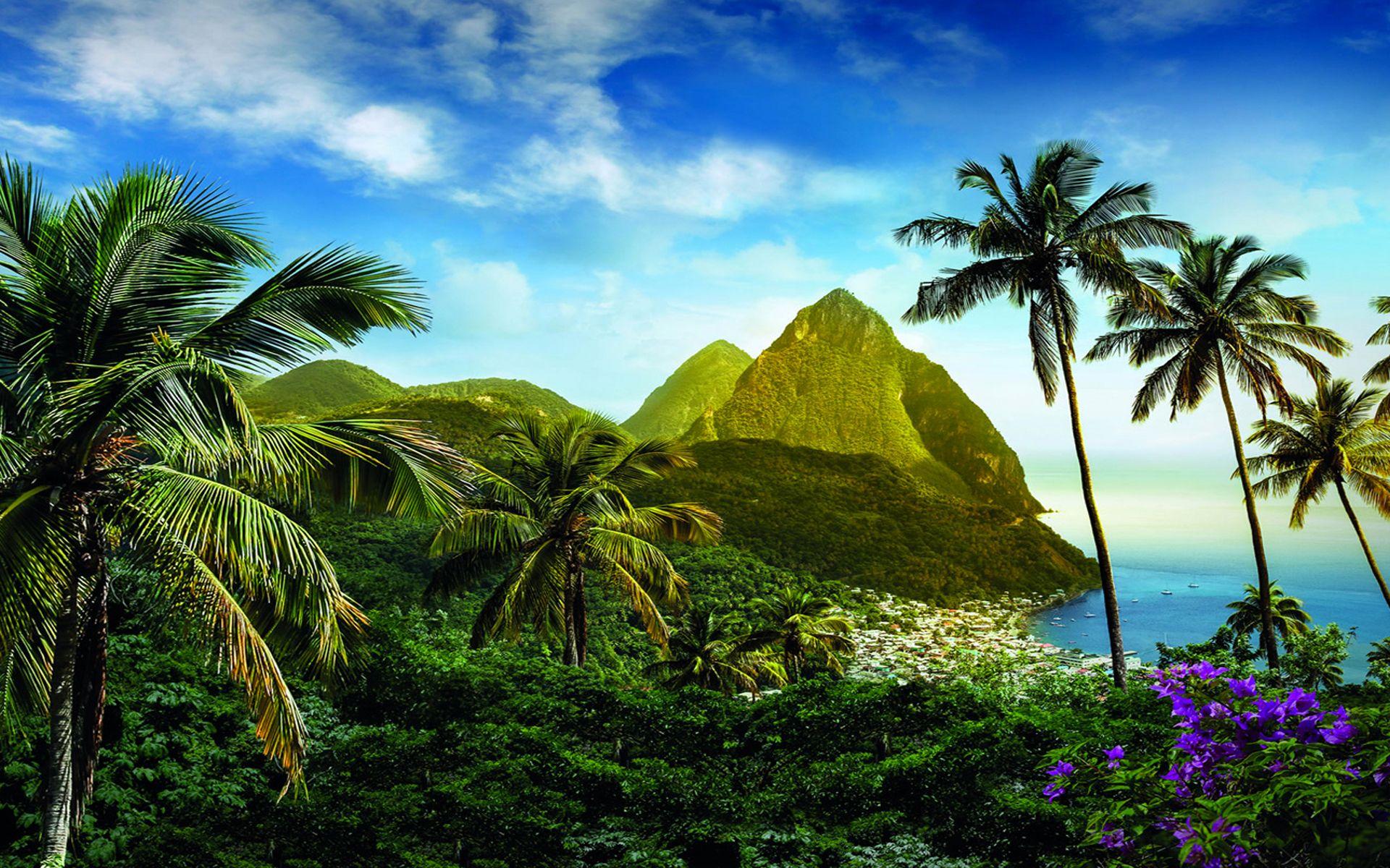 St Lucia in the Caribbean Full HD Wallpaper and Background