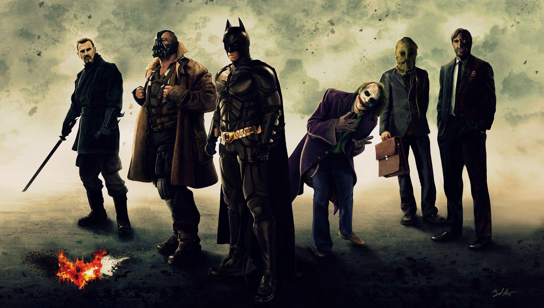 Batman, DC Comics, The Joker, Batman Begins, Two Face, Bane