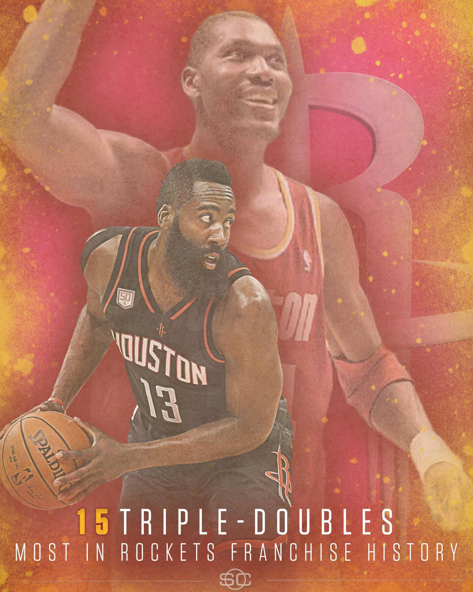 James Harden Records His 15th Career Triple Double, Passing Hakeem