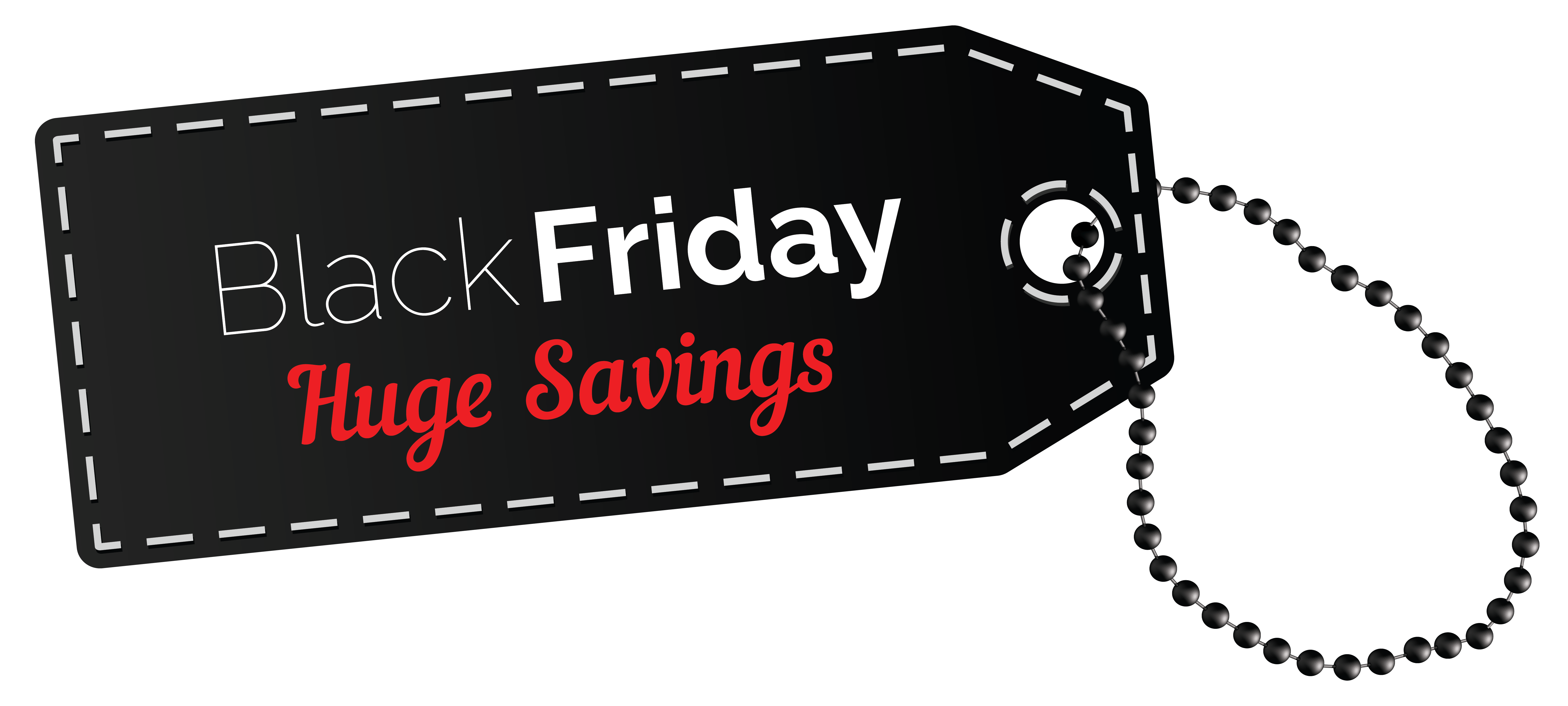 Black Friday Huge Savings Tag PNG Clipart Image
