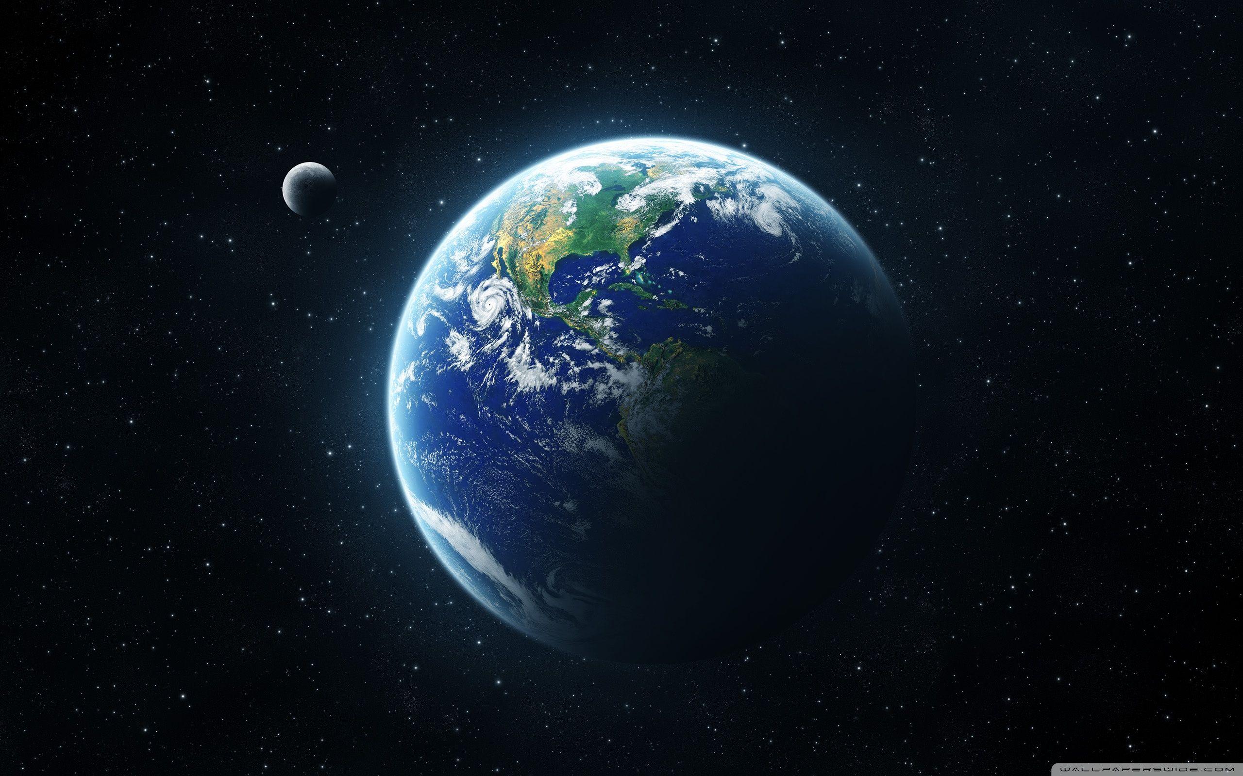 Earth And Moon From Space ❤ 4K HD Desktop Wallpaper for 4K Ultra
