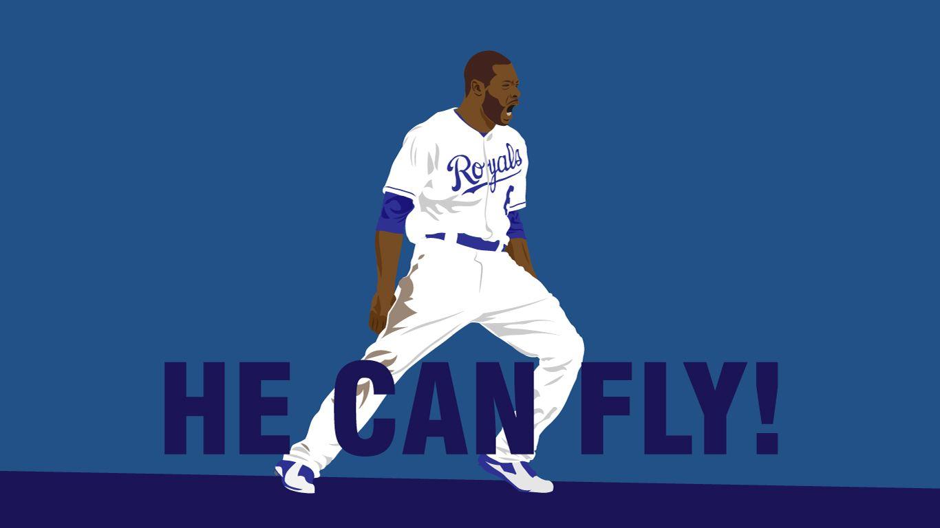 He can fly! I made a Lorenzo Cain wallpaper!
