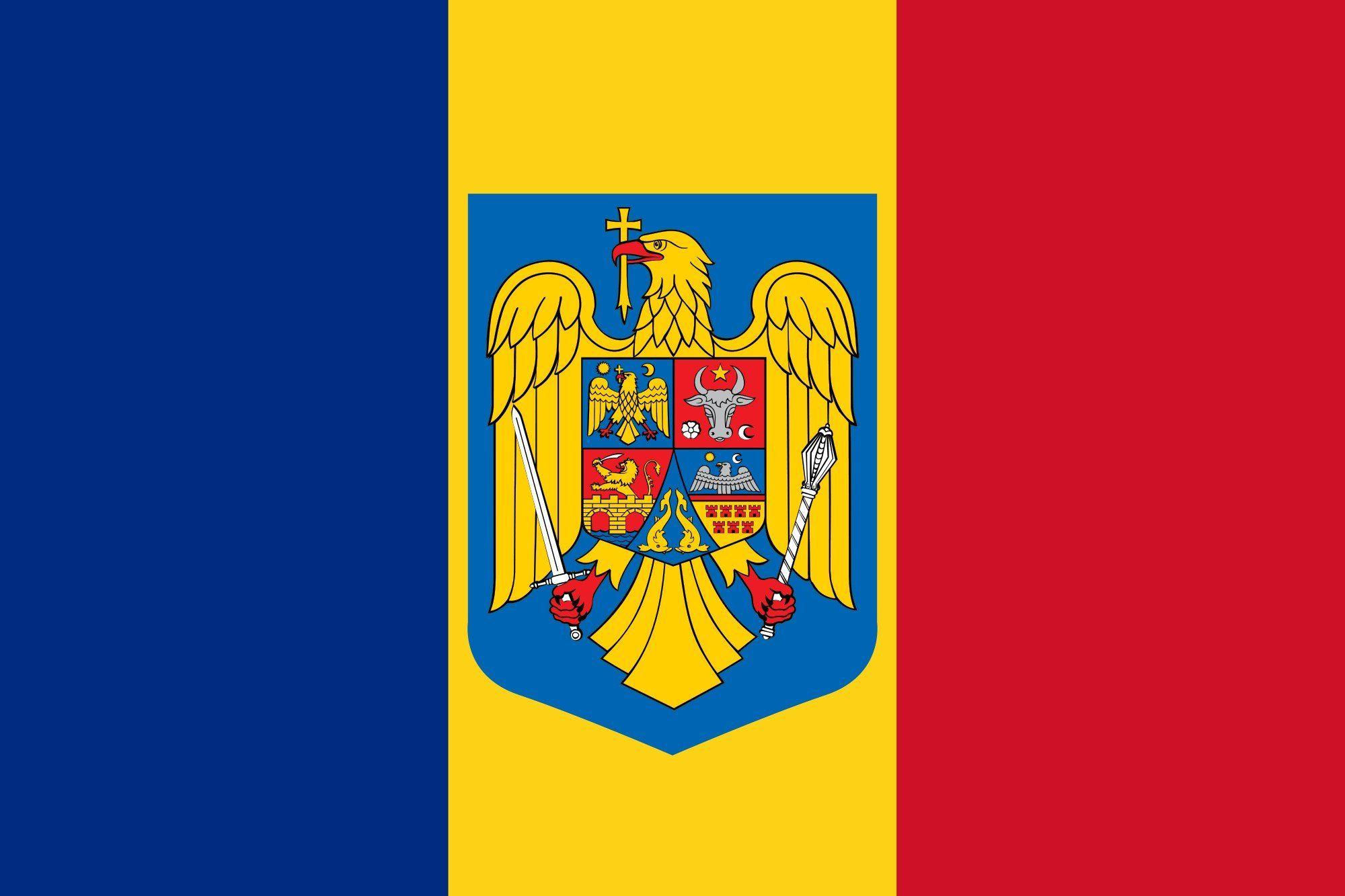 2000px Flag Of Romania Coat Of Arms_svg Wallpaperx1333