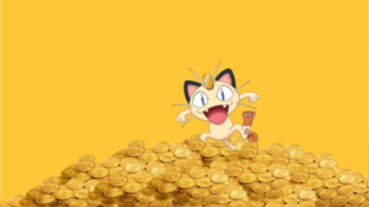 Pokemon coins money Meowth wallpaperx1080