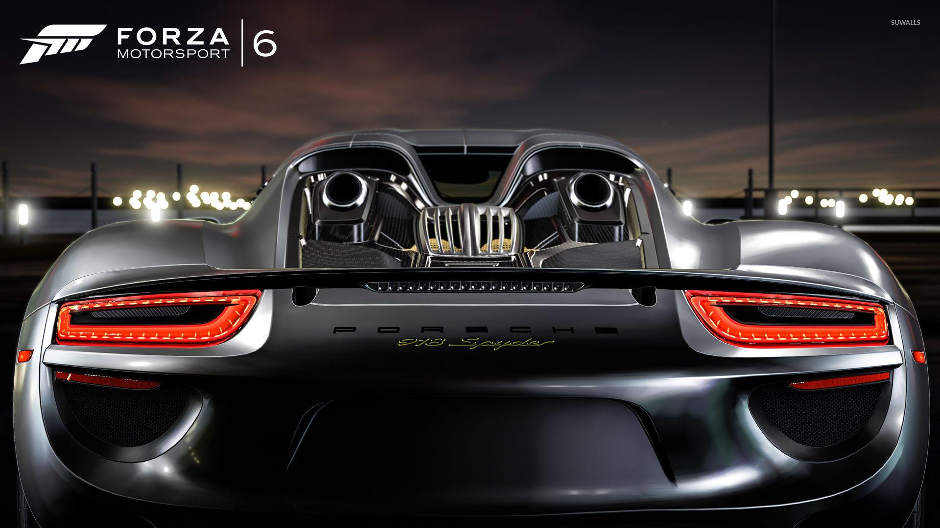 Back view of a Porsche 918 Spyder in Forza Motorsport 6 wallpaper
