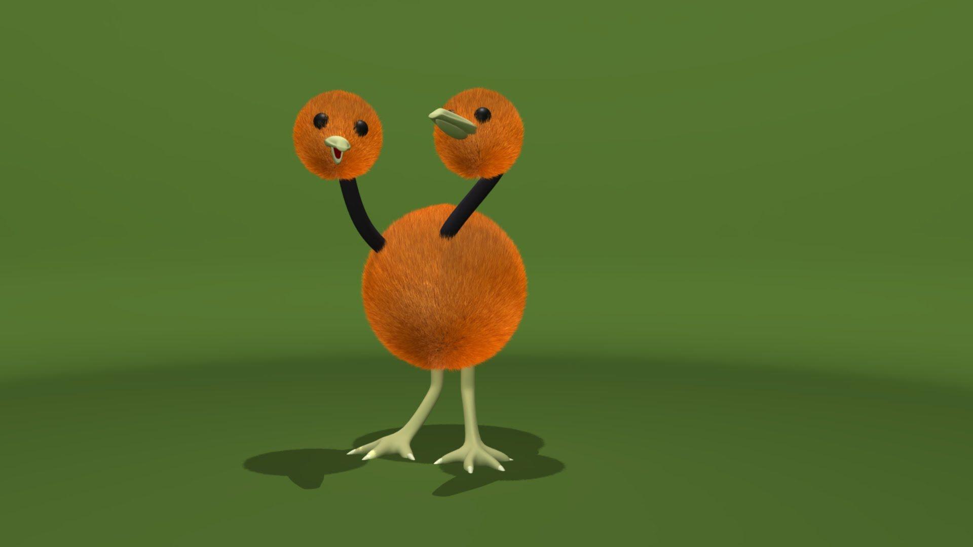 Pokemon Red and Blue: Doduo 3D Model (Speed Modeling 01)