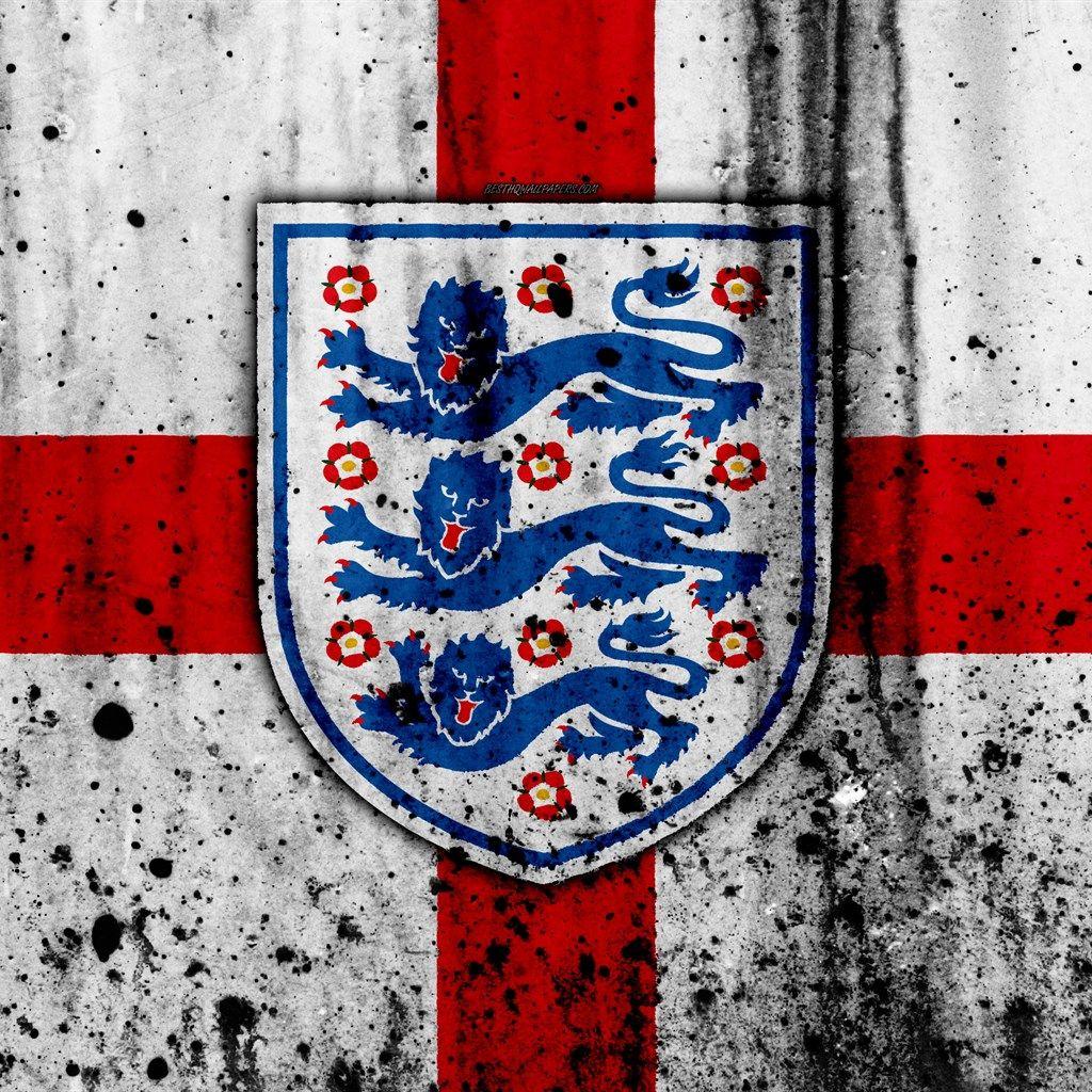 Download wallpaper England national football team, 4k, emblem
