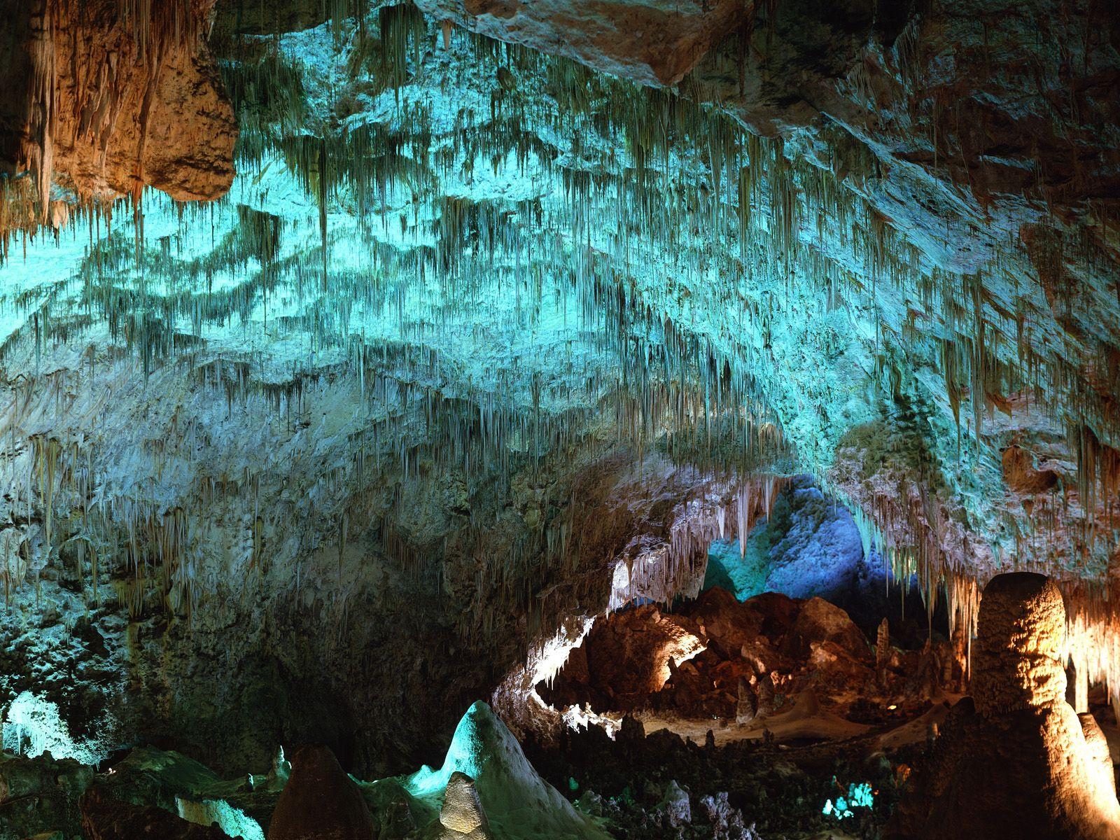 Cave Stalactites, Carlsbad Caverns National Park, New Mexico. My