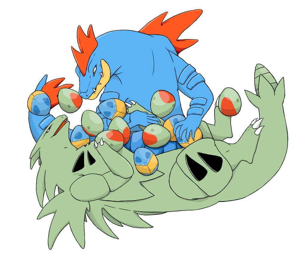 Tyranitar And Feraligatr By Der Fuchsprophet