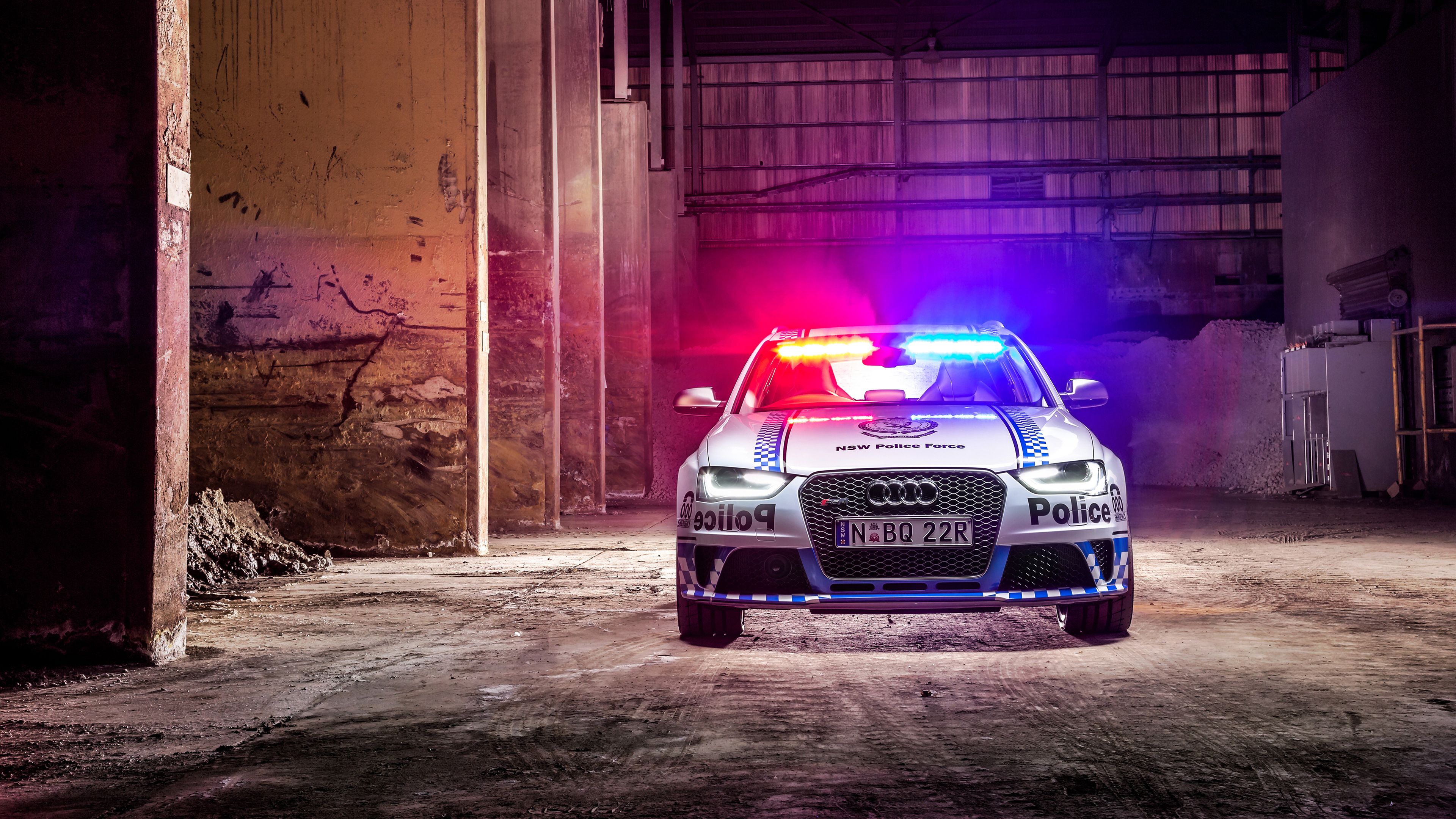 Audi RS4 Avant Police Wallpaper. HD Car Wallpaper