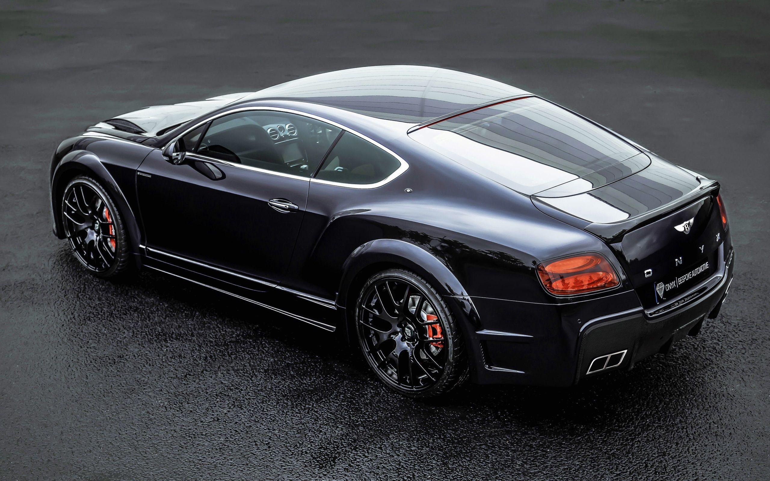 Bentley Continental GT ONYX black car back view wallpaper. cars