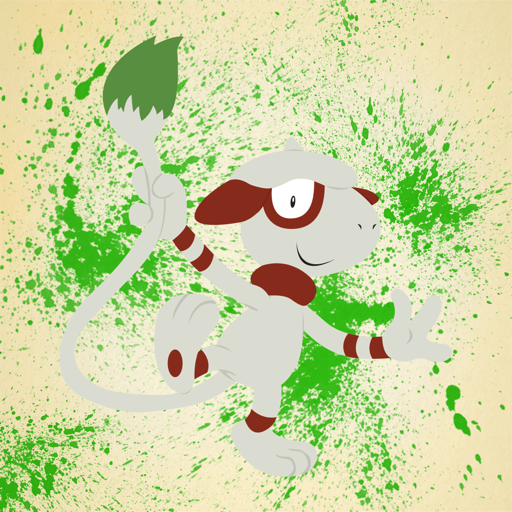 Vector Smeargle (With Background)