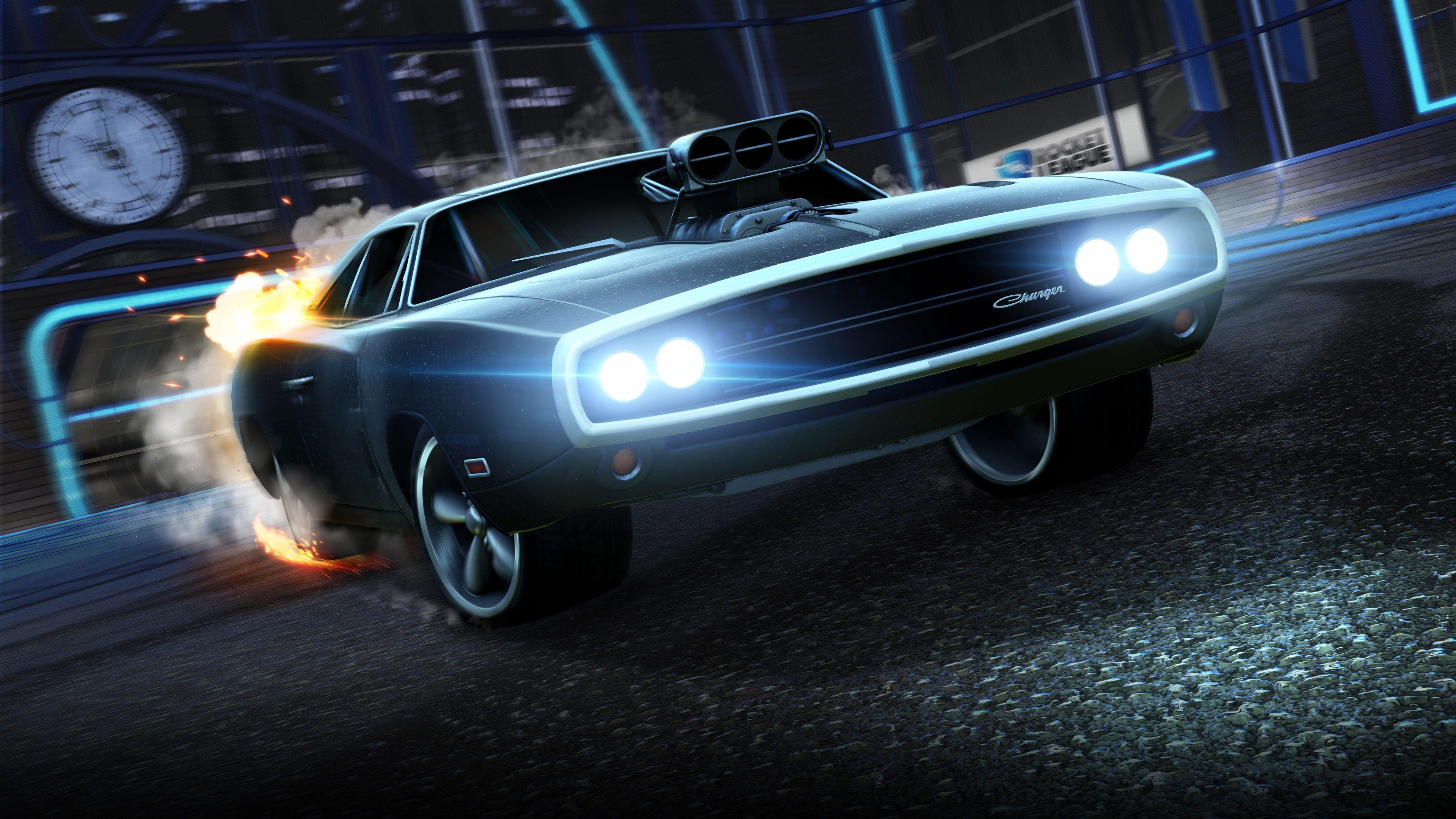 Wallpaper Dodge Charger, Fast & Furious, Rocket League, 4K, Games