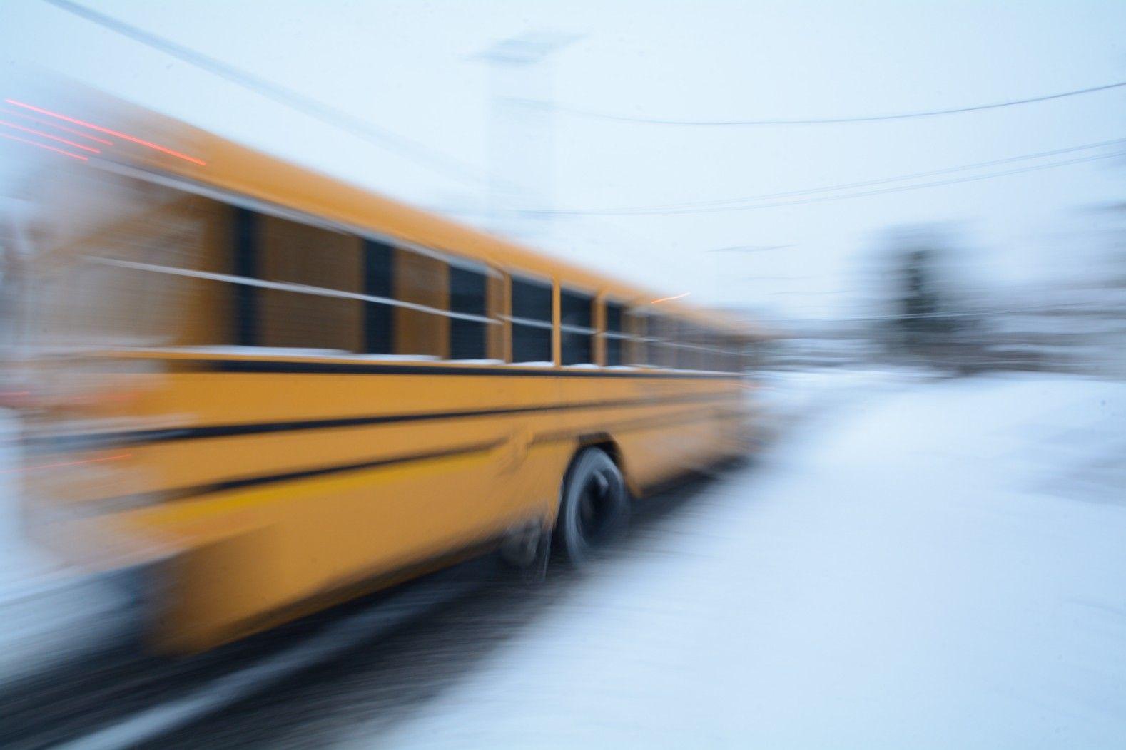 School Bus Usa Wheels Panning Round Winter Wallpaper Image Winter